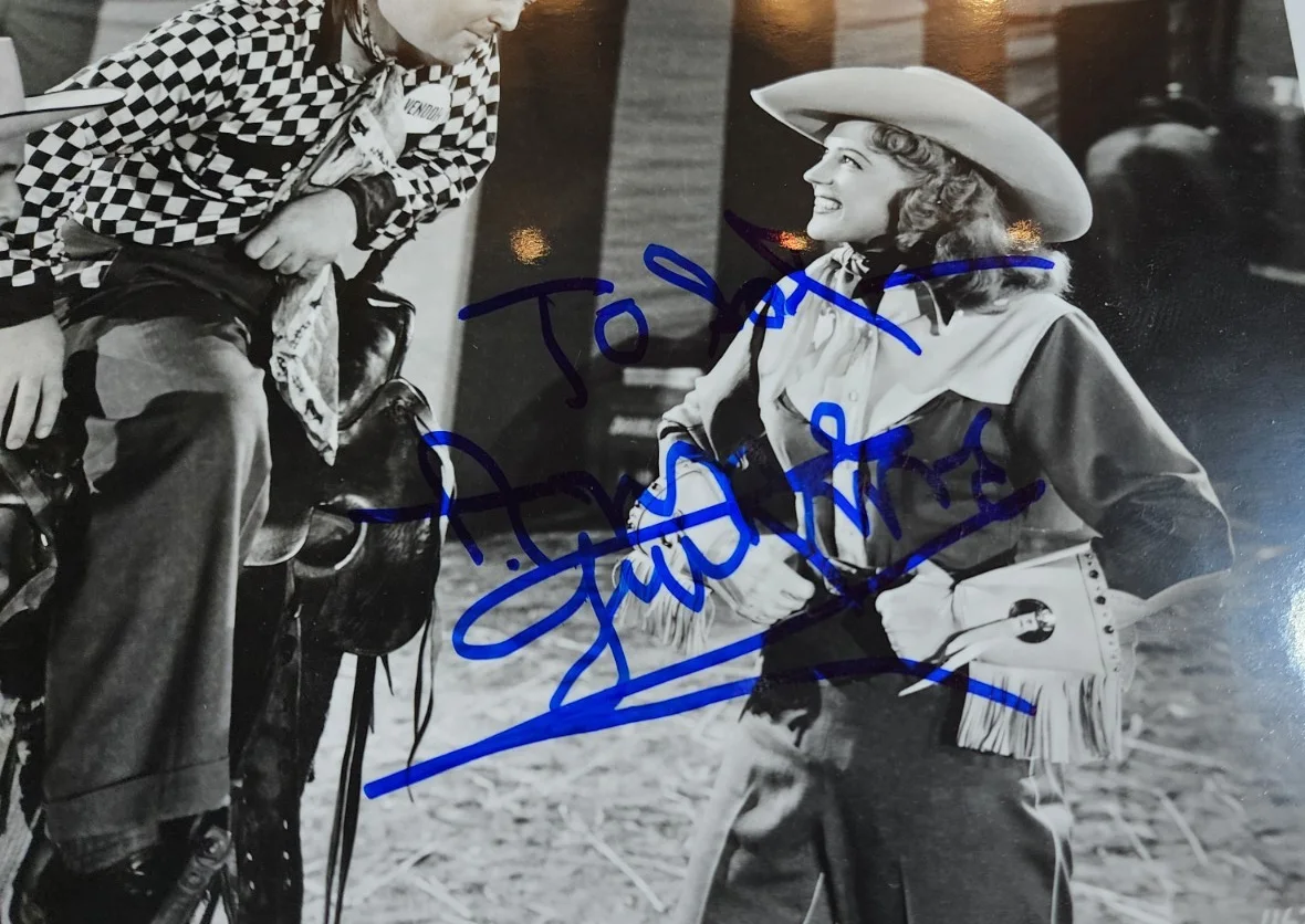 Anne Gwynne — ANNE GWYNNE Autographed / SIGNED Photo w/ Abbott & Costello - "Ride Em Cowboy", изображение 3