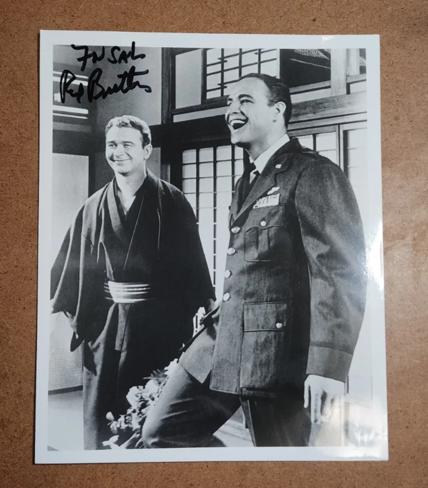 Red Buttons — Photo of RED BUTTONS & Marlon Brando SIGNED, Autographed by Red Buttons Sayonara, изображение 2