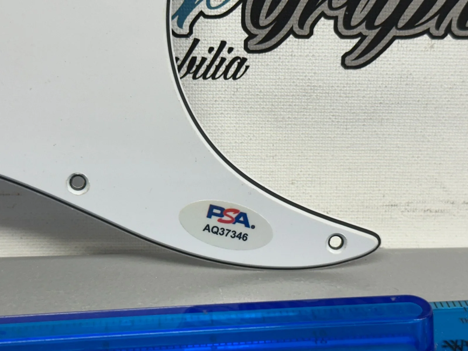 MIKE MCCREADY PEARL JAM SIGNED AUTOGRAPHED STRAT GUITAR PICK GUARD-PSA DNA COA, image 3