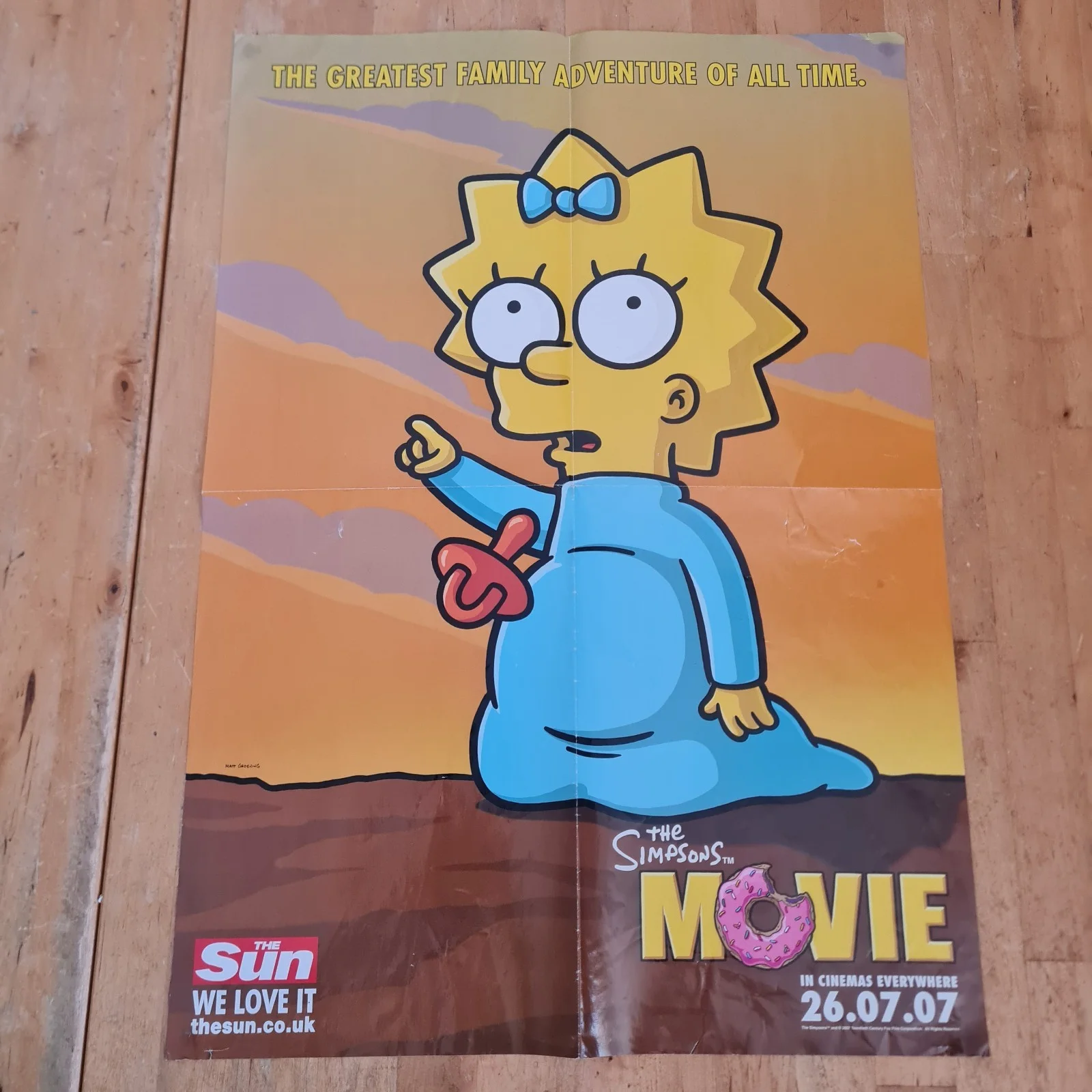 The Simpsons Movie Promotional Poster Maggie 2007 The Sun, изображение 5