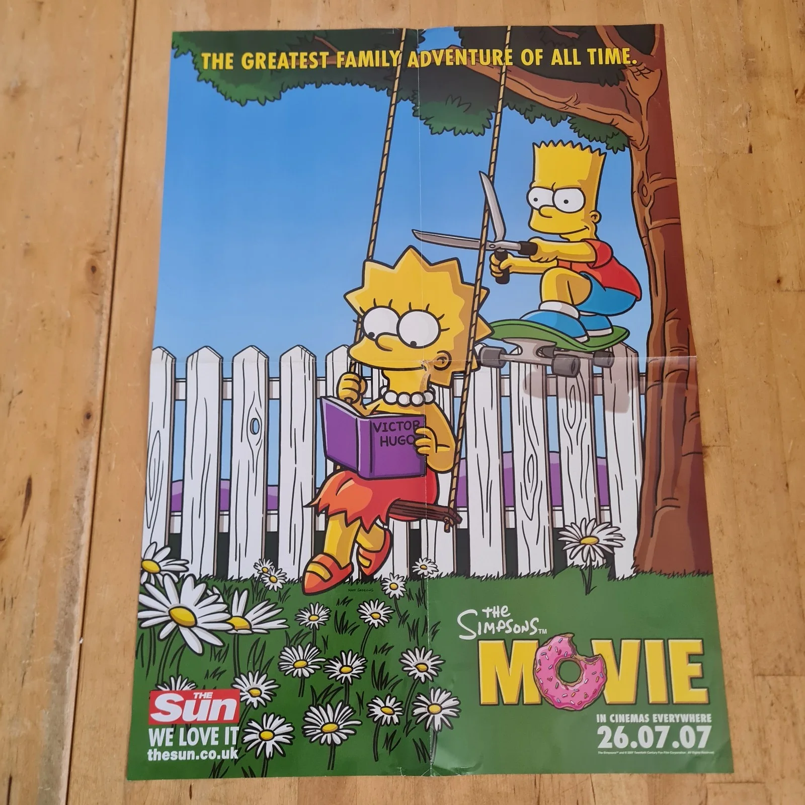 The Simpsons Movie Promotional Poster Lisa Bart 2007 The Sun, изображение 5