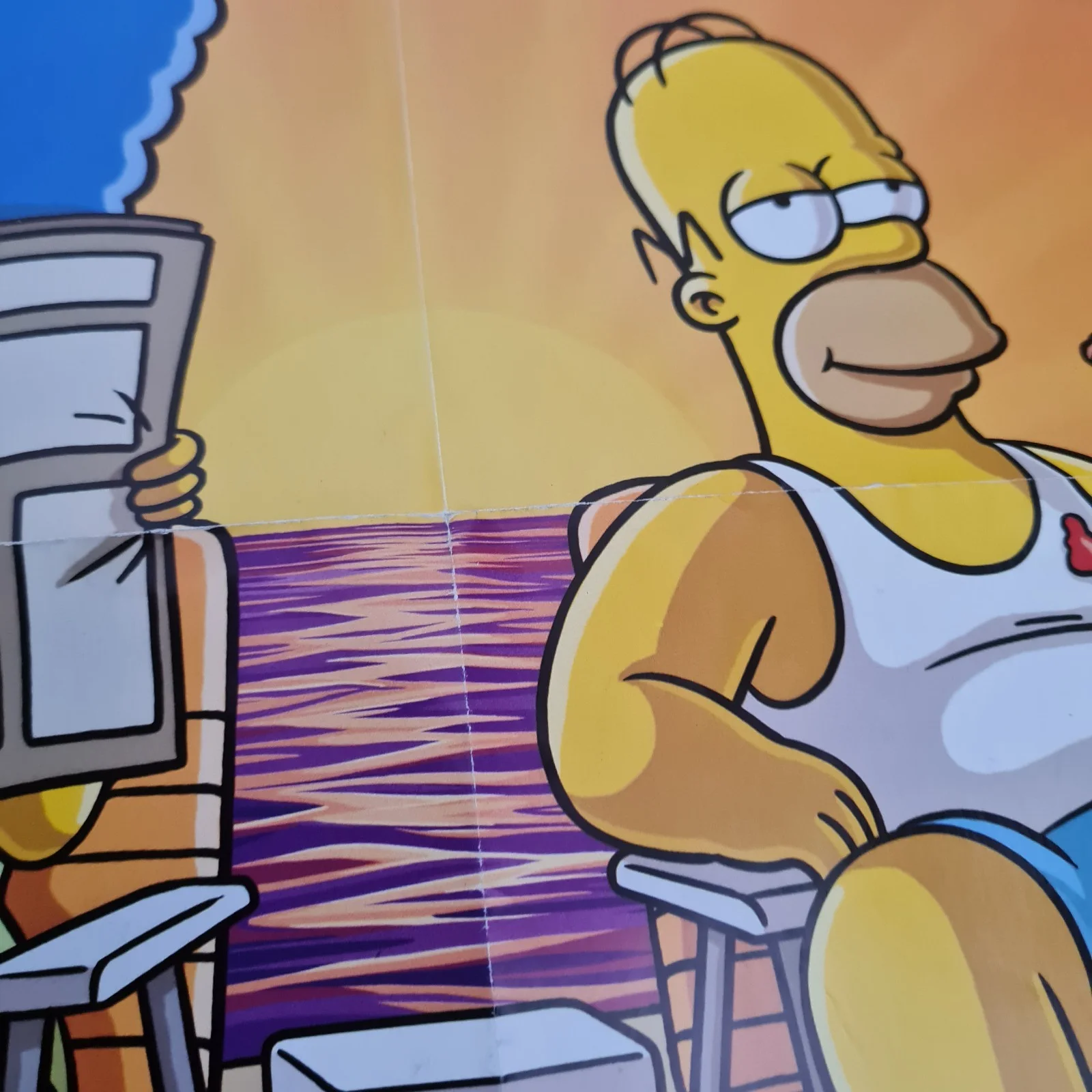 The Simpsons Movie Promotional Poster Homer Marge Beach 2007 The Sun, изображение 2