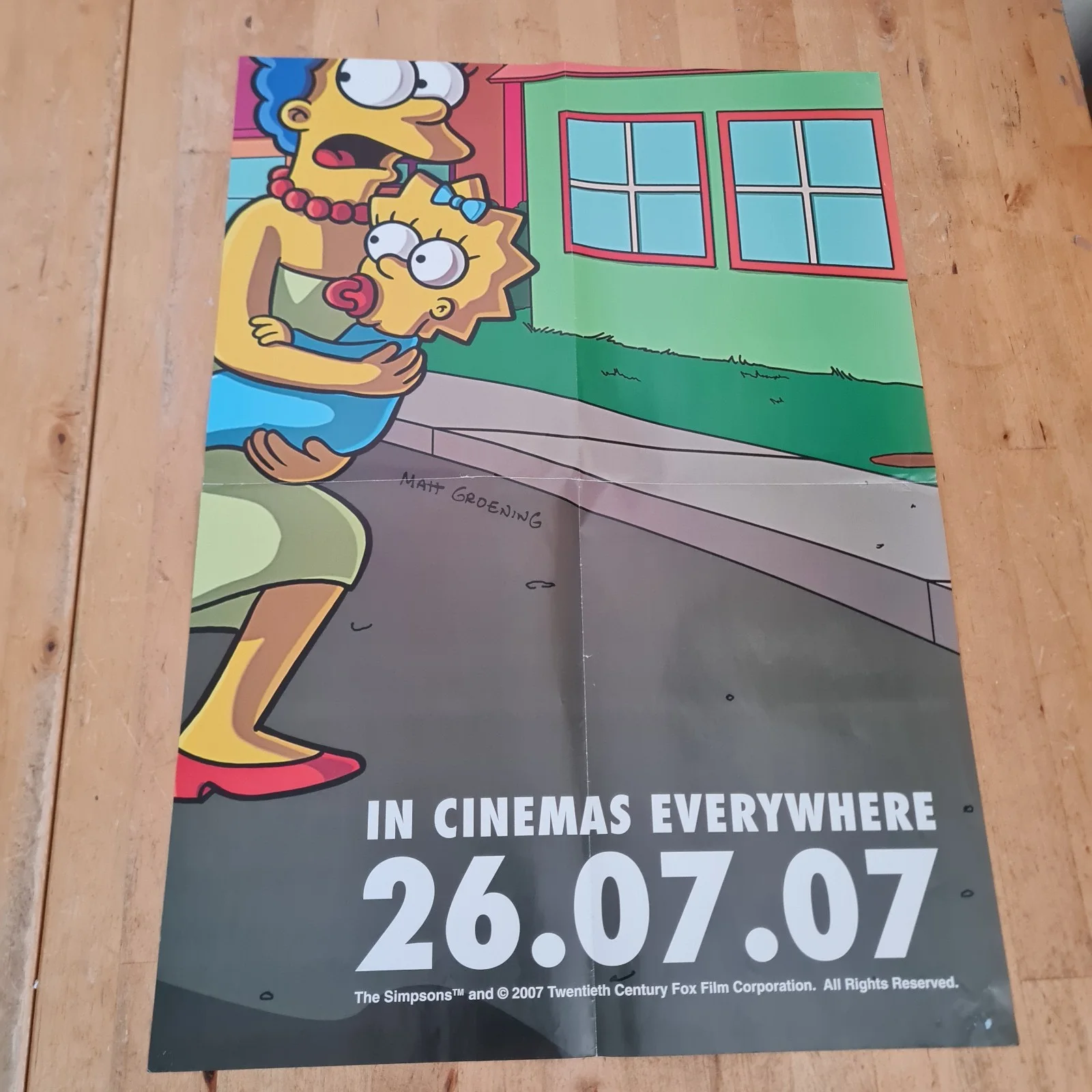 The Simpsons Movie Promotional Poster Homer Marge Beach 2007 The Sun, изображение 3