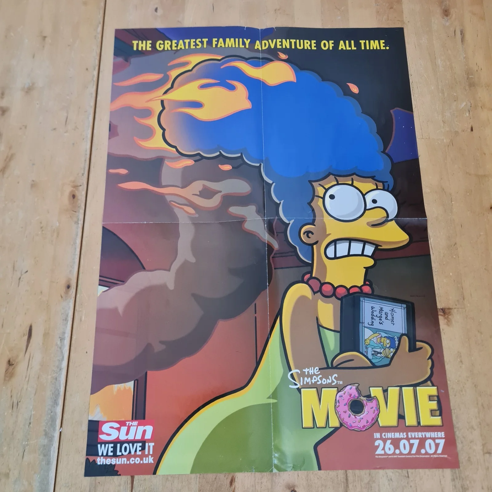 The Simpsons Movie Promotional Poster Marge Fire 2007 The Sun, изображение 5