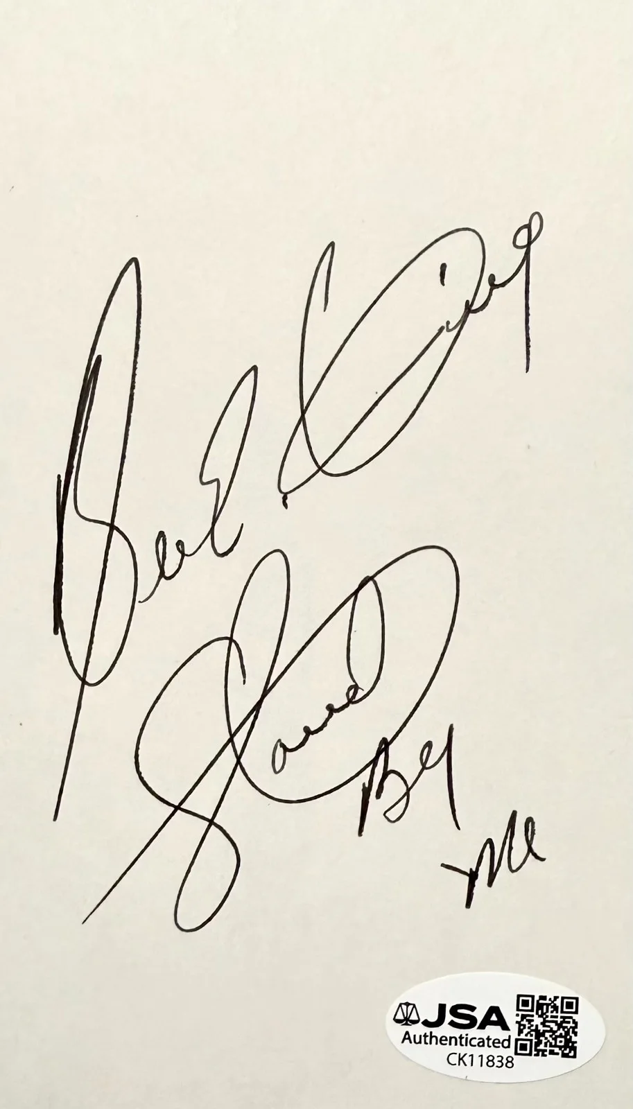 BEN E. KING Signed Autograph 3x5 INDEX CARD Stand By Me Under the Boardwalk JSA, image 3