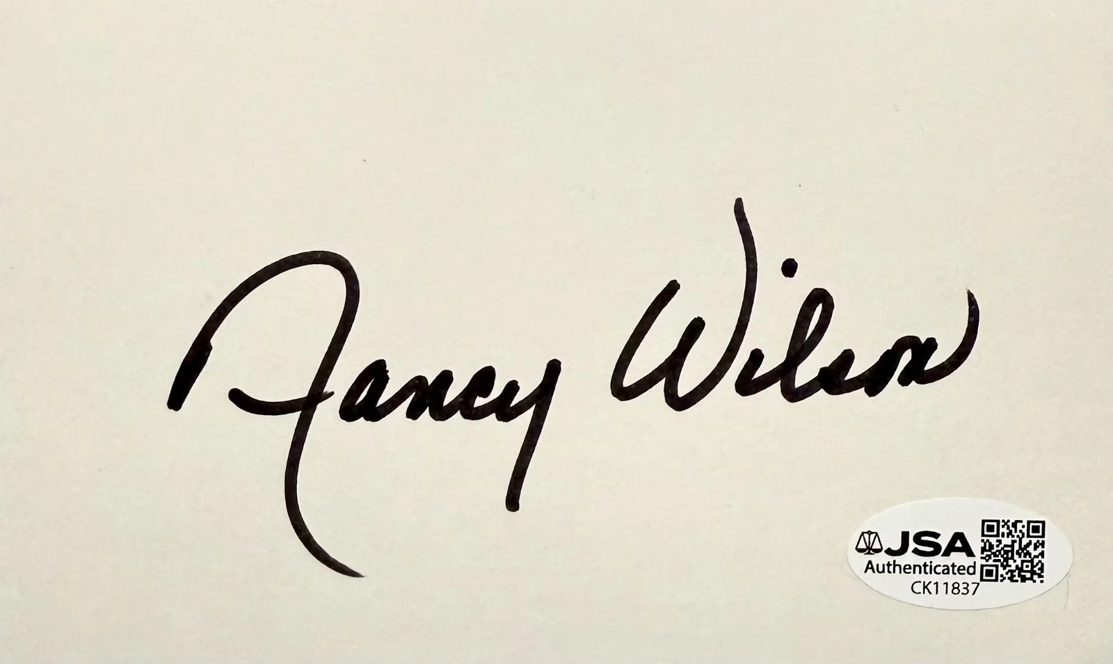 NANCY WILSON Autograph Signed 3"x 5" INDEX CARD JAZZ SINGER MUSIC JSA CERTIFIED, изображение 3