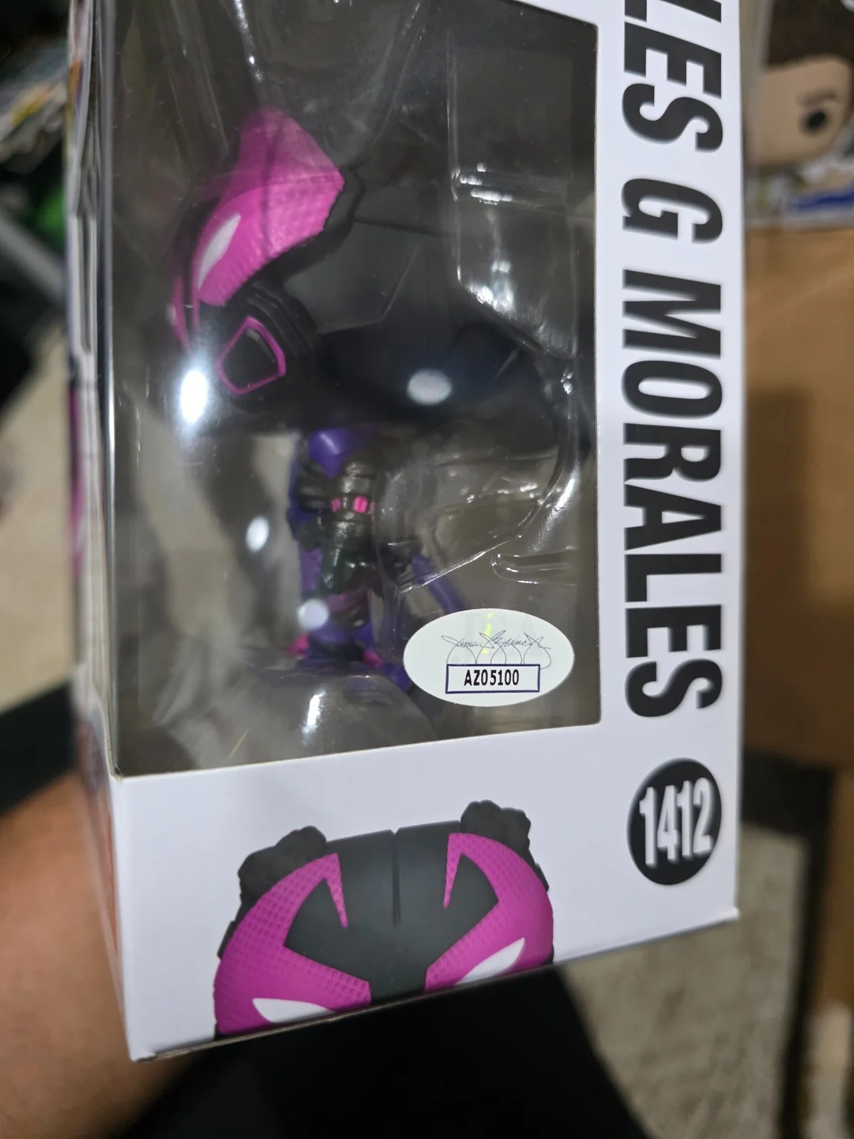 Jharrel Jerome — Jharrel Jerome Signed Autographed Miles G. Morales Spiderman Funko POP! JSA COA, изображение 2