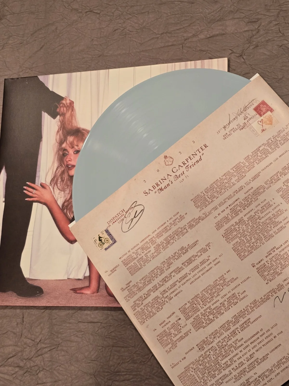 Sabrina Carpenter Man's Best Friend Signed Vinyl - JSA Cert, image 4