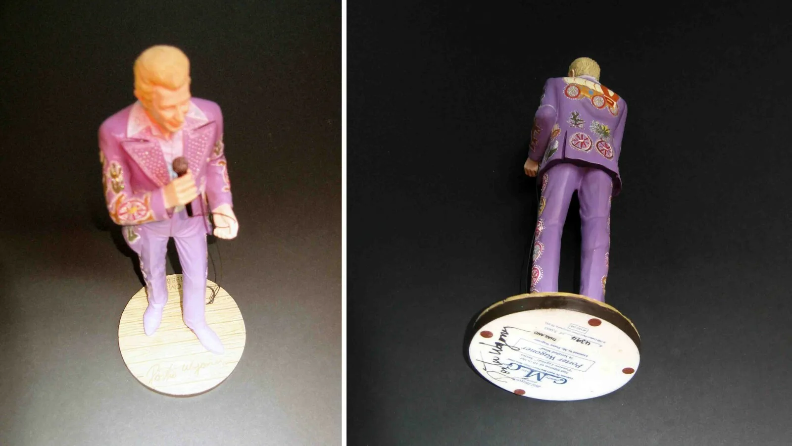 1998 AUTOGRAPHED PORTER WAGONER Bill Hagarty Statue BESIDES Stamped Signature, image 4