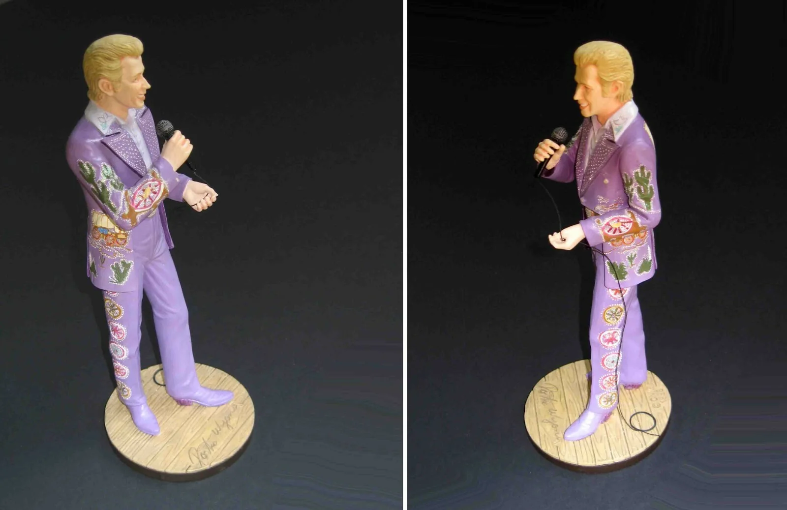 1998 AUTOGRAPHED PORTER WAGONER Bill Hagarty Statue BESIDES Stamped Signature, image 5
