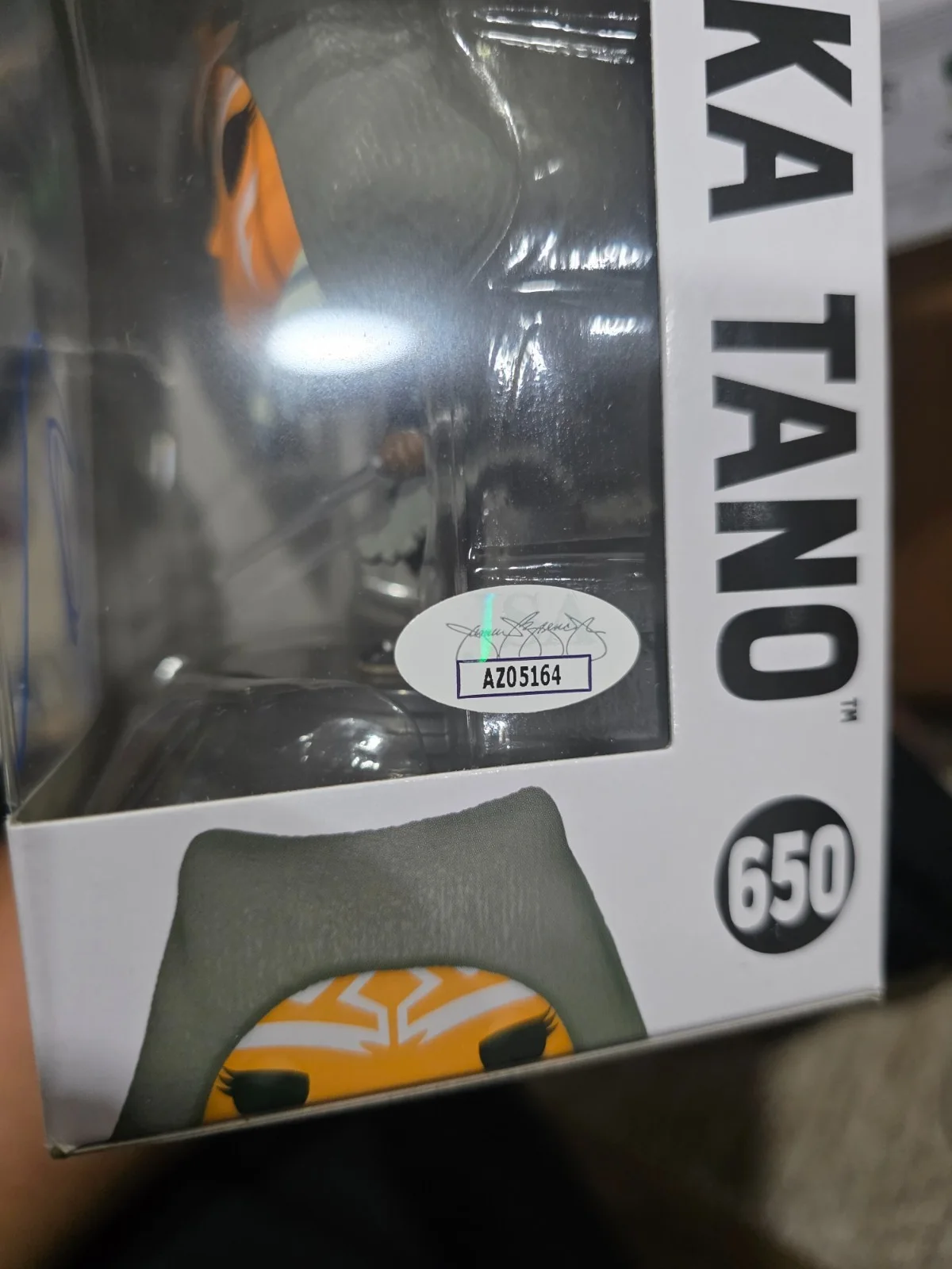 Ariana Greenblatt Signed Ahsoka Tano Funko Pop #464 jsa coa, изображение 2