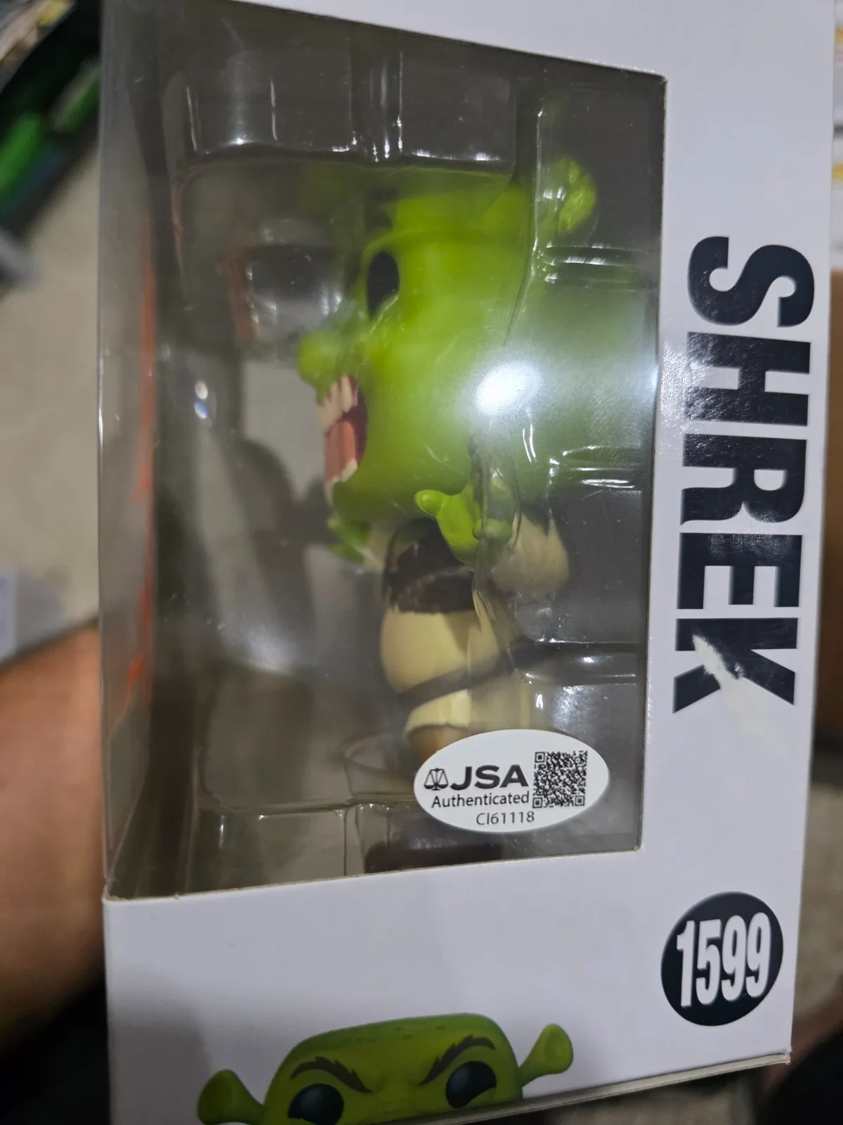 Mike Myers — Mike Myers Signed Shrek Funko 1599 Authentic Autograph jsa coa, image 2