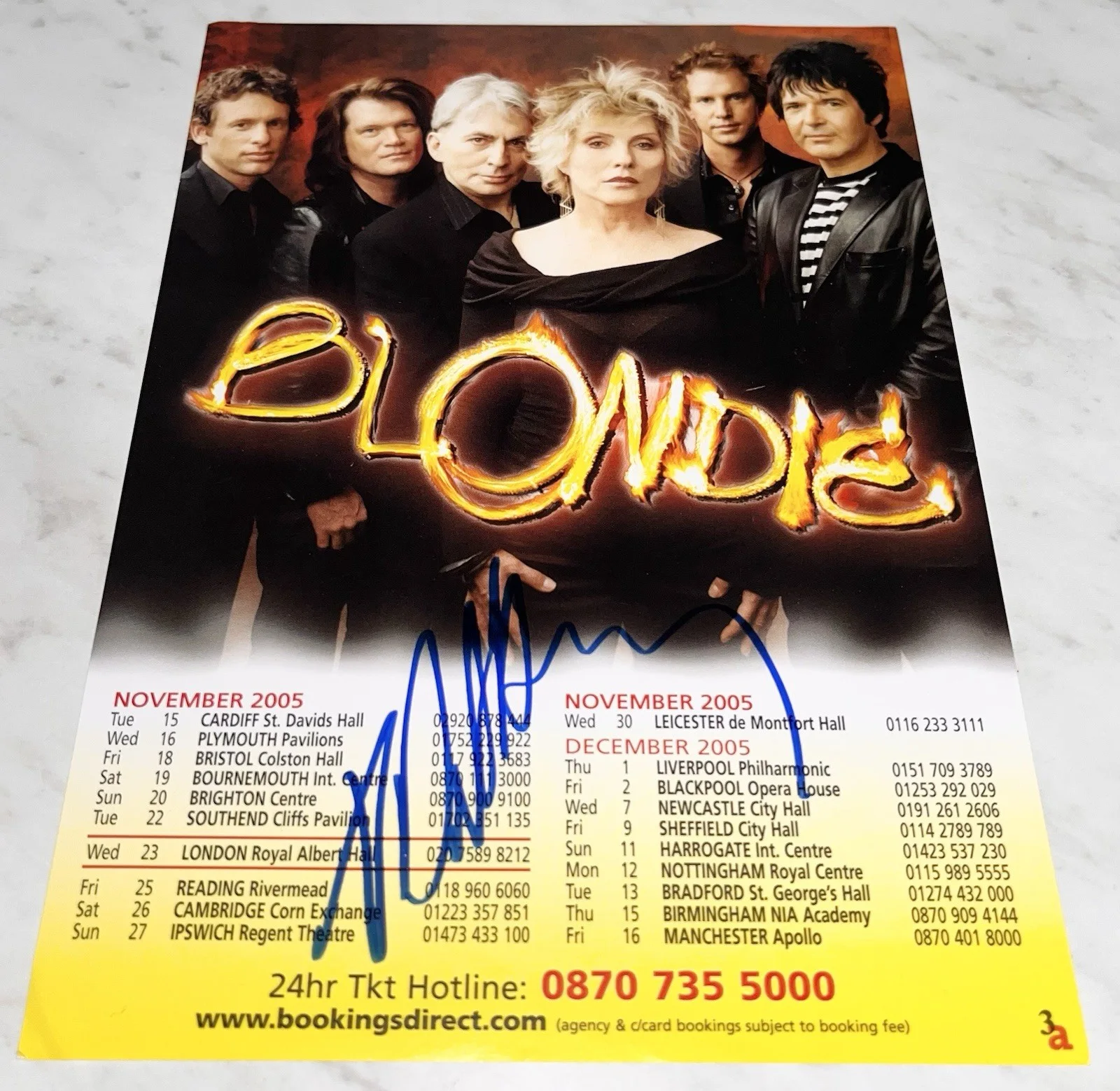 Deborah Harry Signed Tour Flyer Blondie, image 2