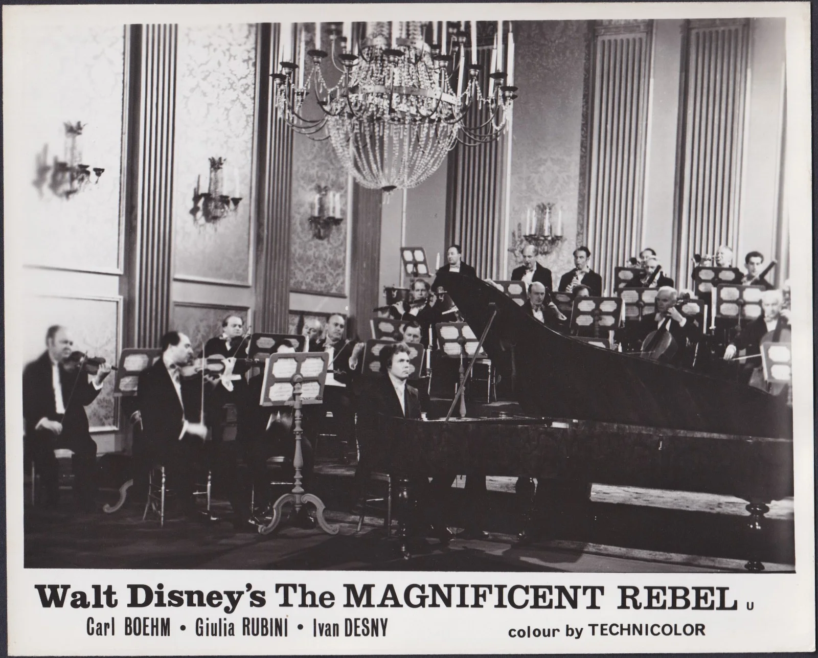 Magnificent Rebel 8x ORIGINAL UK FOH Lobby Cards Disney Beethoven Karl Boehm '62, изображение 3