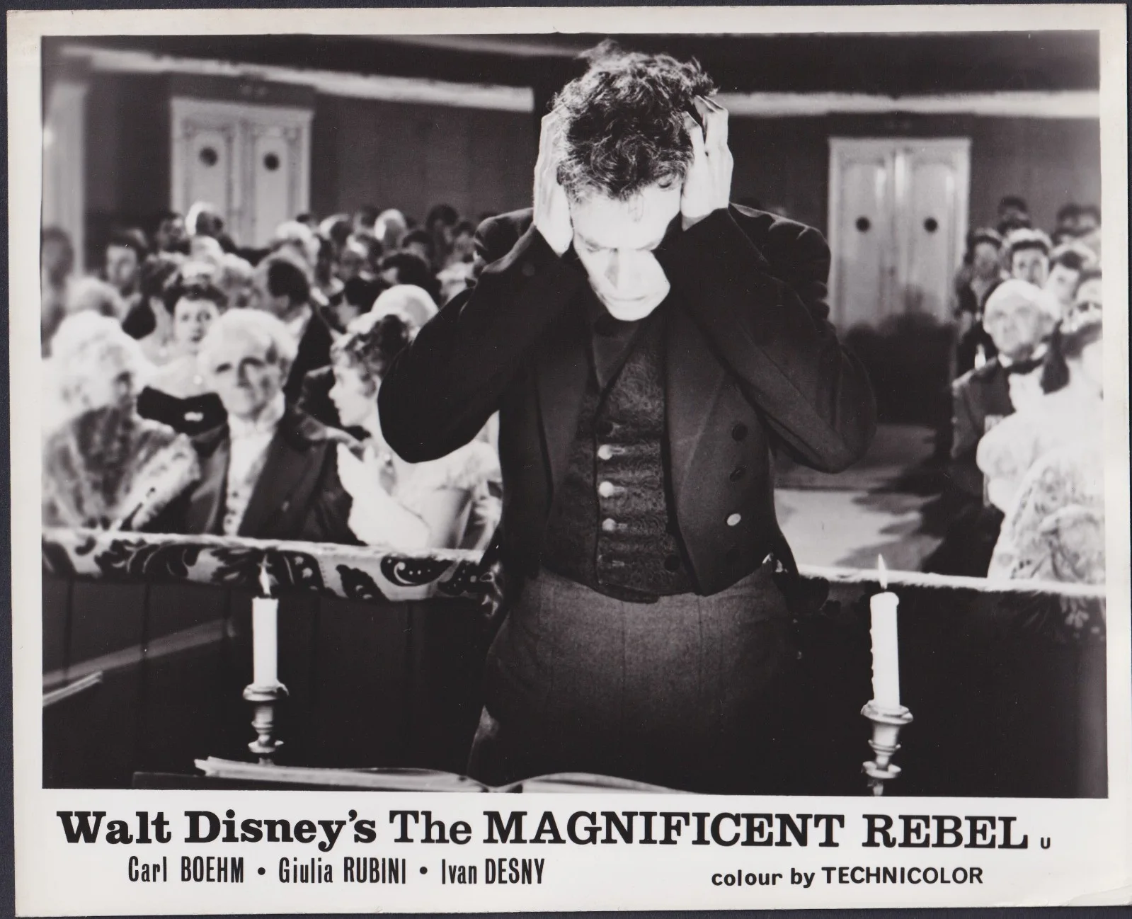 Magnificent Rebel 8x ORIGINAL UK FOH Lobby Cards Disney Beethoven Karl Boehm '62, изображение 4