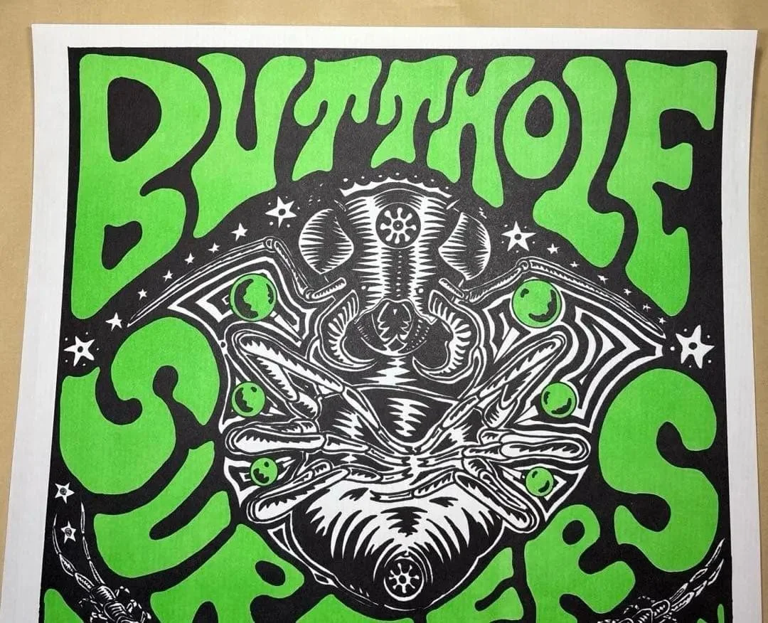 Frank Kozik Butt Hole Surfers Flaming Lips 1988 Signed Concert Poster, image 2