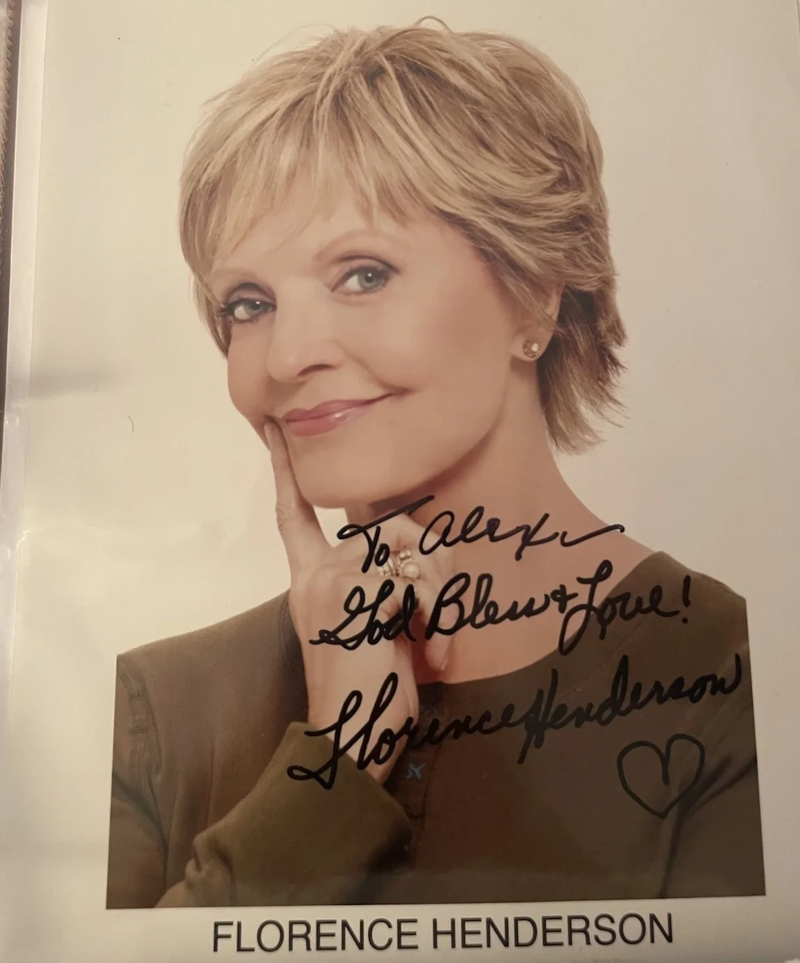 Florence Henderson — (2X) FLORENCE HENDERSON AUTOGRAPH Two (2) Signed Photos The Brady Bunch Mom RIP