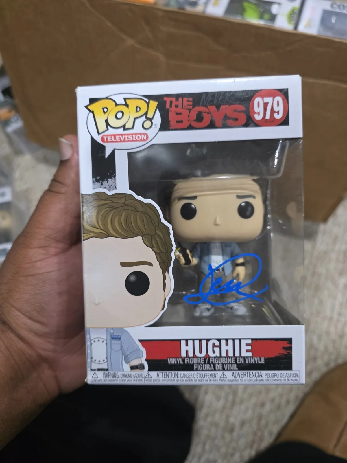 Jack Quaid — Jack Quaid "The Boys" AUTOGRAPH Signed 'Hughie' 979 Funko Pop jsa coa