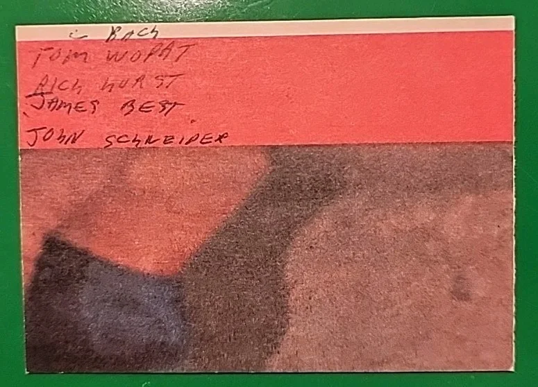 5-JOHN SCHNEIDER/TOM WOPAT/CATHERINE BACH/BEST/HURST — *1981 DONRUSS*THE DUKES OF HAZZARD*5×AUTO'S HAND SIGNED*BO/LUKE/DAISY/ROSCOE/CLE, изображение 2