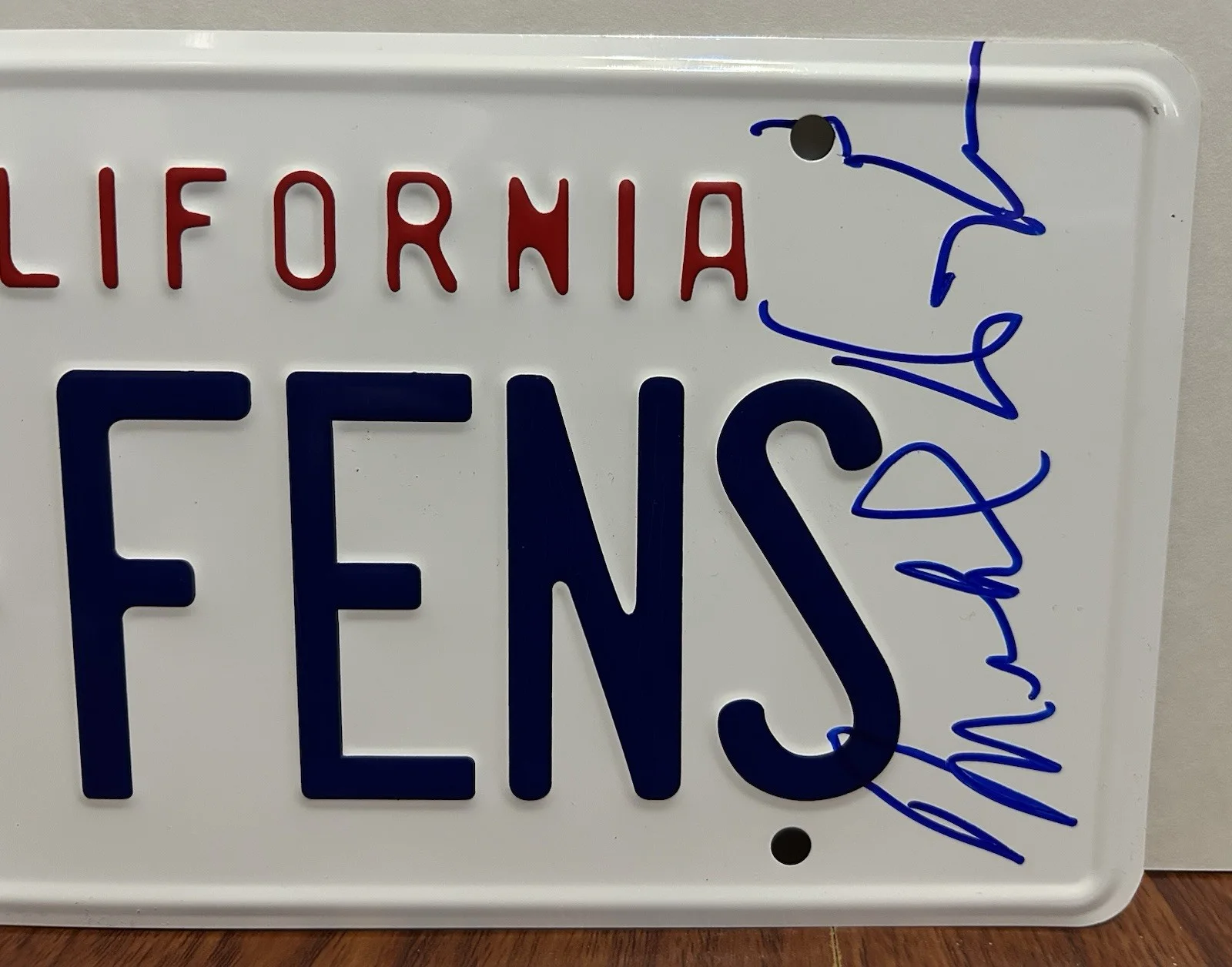 Michael Douglas — MICHAEL DOUGLAS SIGNED FALLING DOWN WILLIAM FOSTER LICENSE PLATE BECKETT BAS, image 4