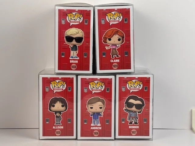Ringwald, Nelson, Estevez, Sheedy, Michael Hall — Funko Pop Breakfast Club COMPLETE Set of 5 AUTOGRAPHED w/ COA'S-NIB w/PROTECTORS, изображение 3