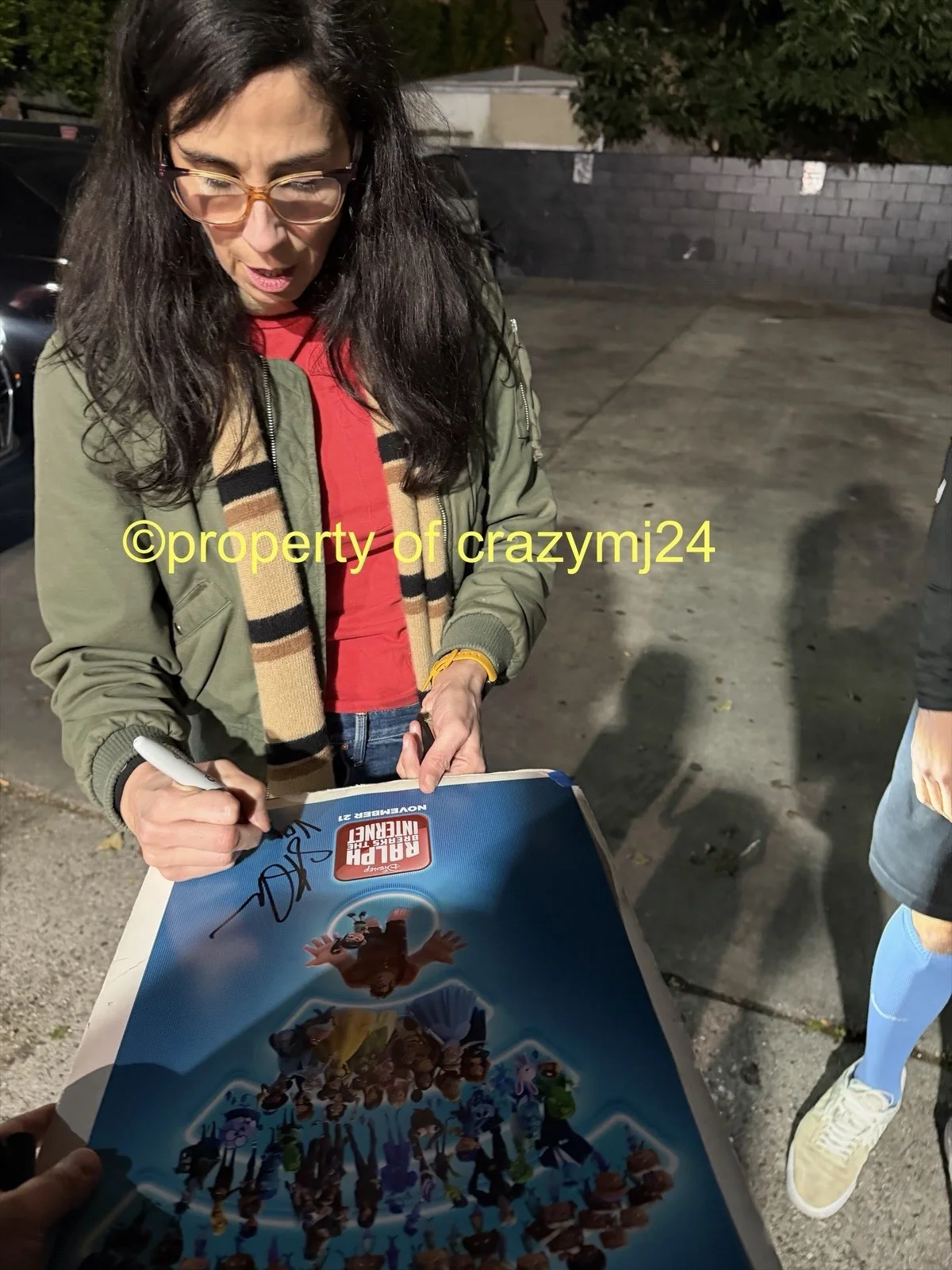 Sarah Silverman Signed Wreck-It Ralph Vanellope 12x18 Poster Autograph Prof SWAU, изображение 3