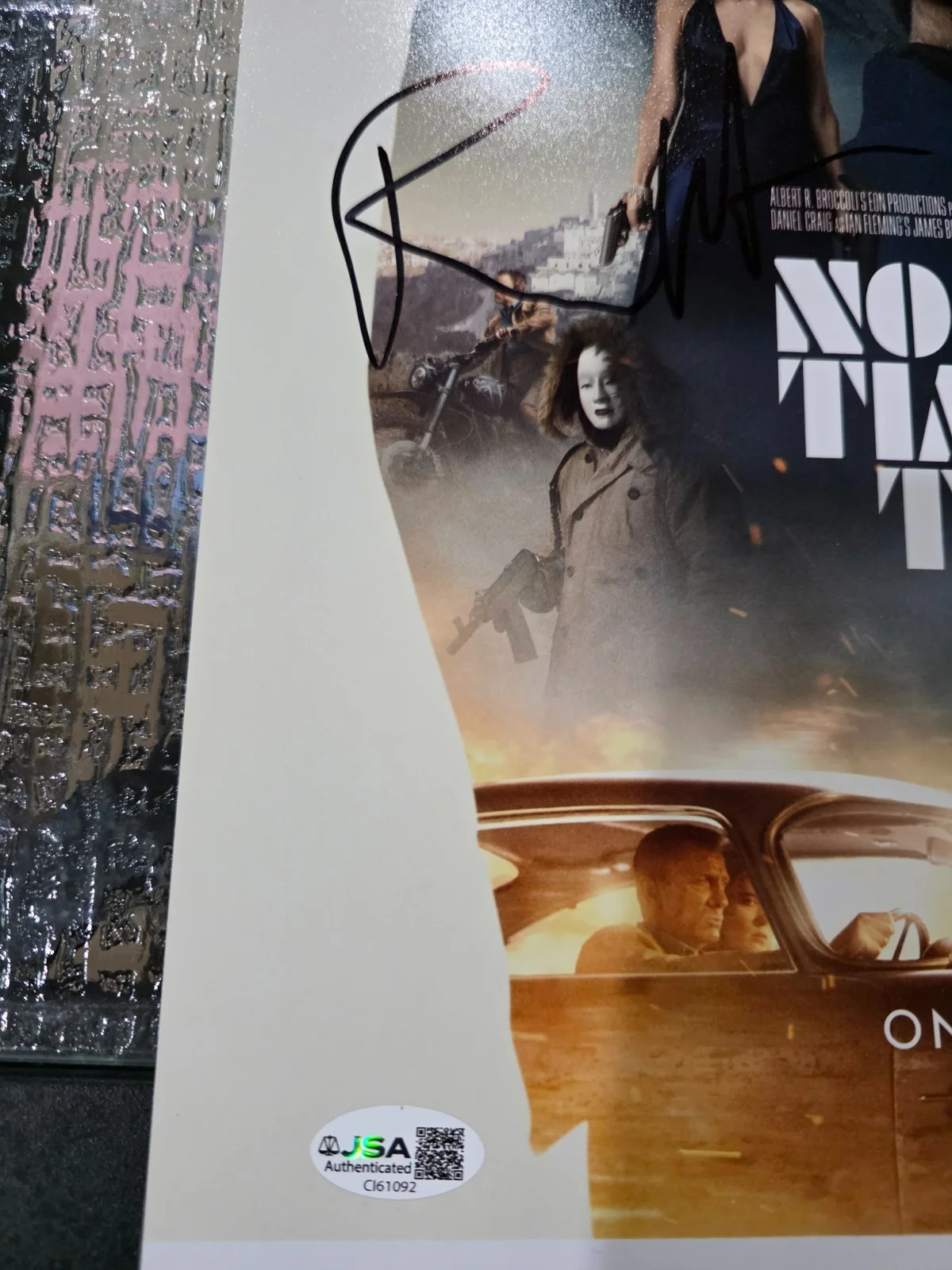 rami malek — Rami Malek Signed 12x18 Photo 007 no time to die coa jsa, image 2
