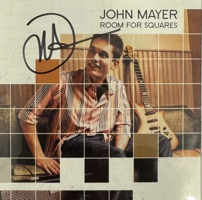 John Mayer Signed (Room for Squares) 6x12 CD Cover Framed JSA, image 3