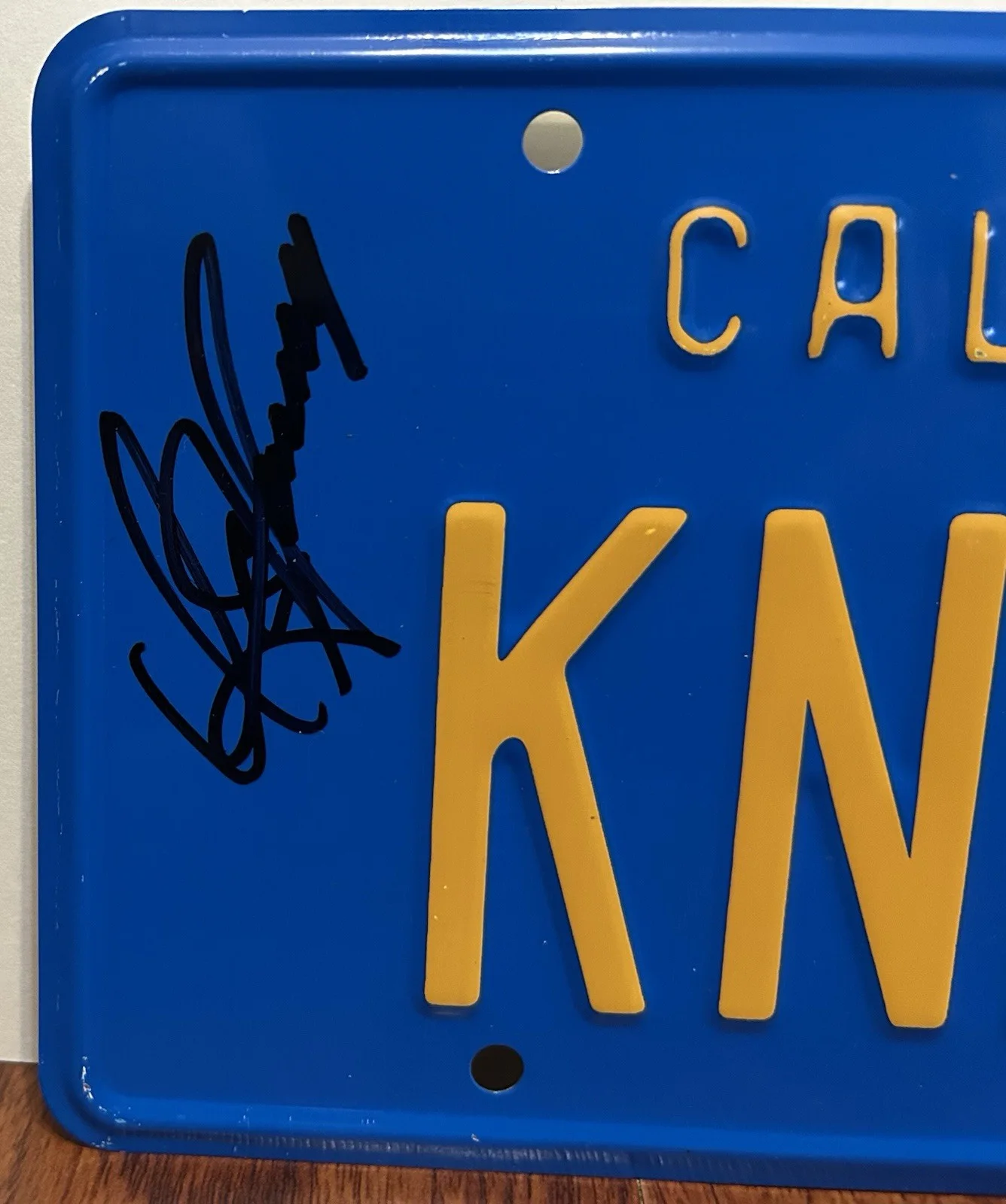 DAVID HASSELHOFF SIGNED KNIGHT RIDER SCANNERS QUOTE LICENSE PLATE BECKETT BAS, image 3