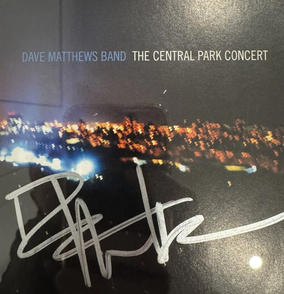 Dave Matthews Signed (Live- Central Park) 6x12 CD Cover Framed JSA, image 2