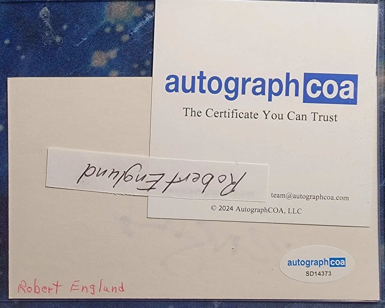 Robert Englund — Robert Englund Authentic Signed Index Card W/ ACOA A Nightmare On Elm Street, image 2