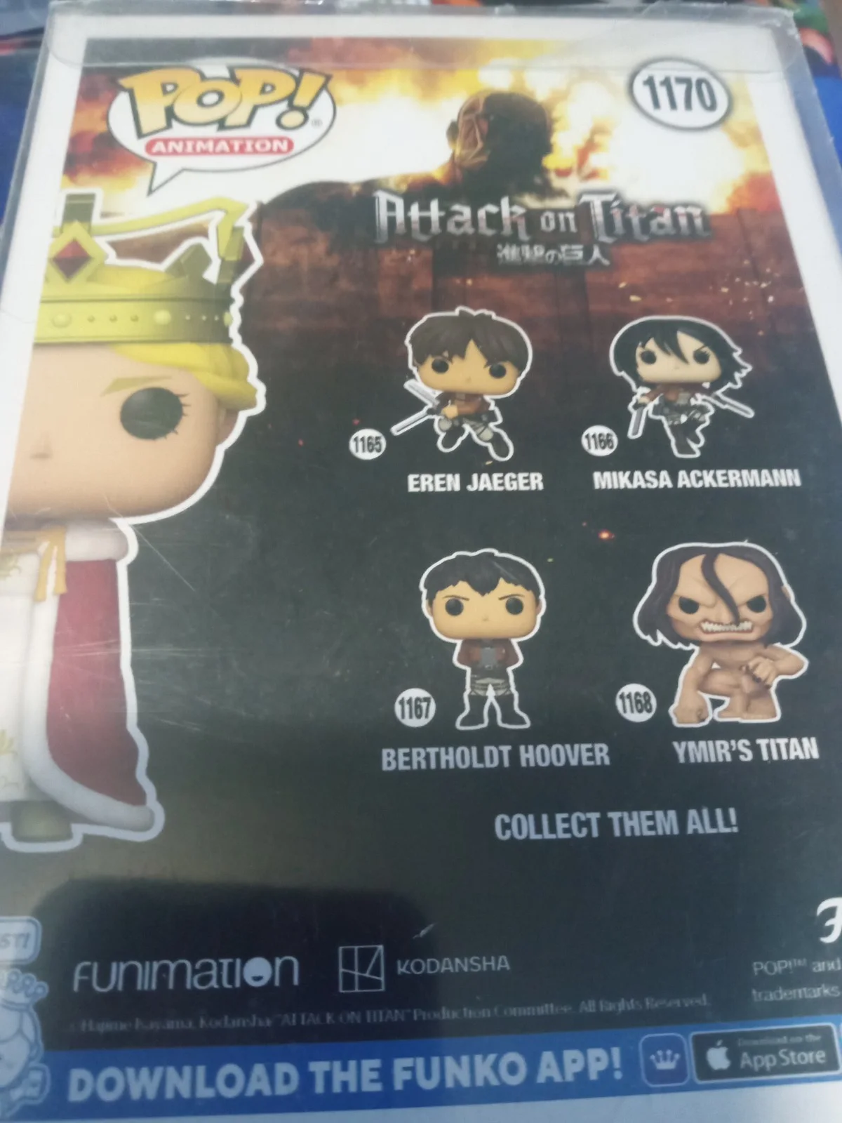 Bryn Apprill — Queen Historia Funko #1170. Signed By Bryn Apprill. no JSA Attack On Titan, изображение 3