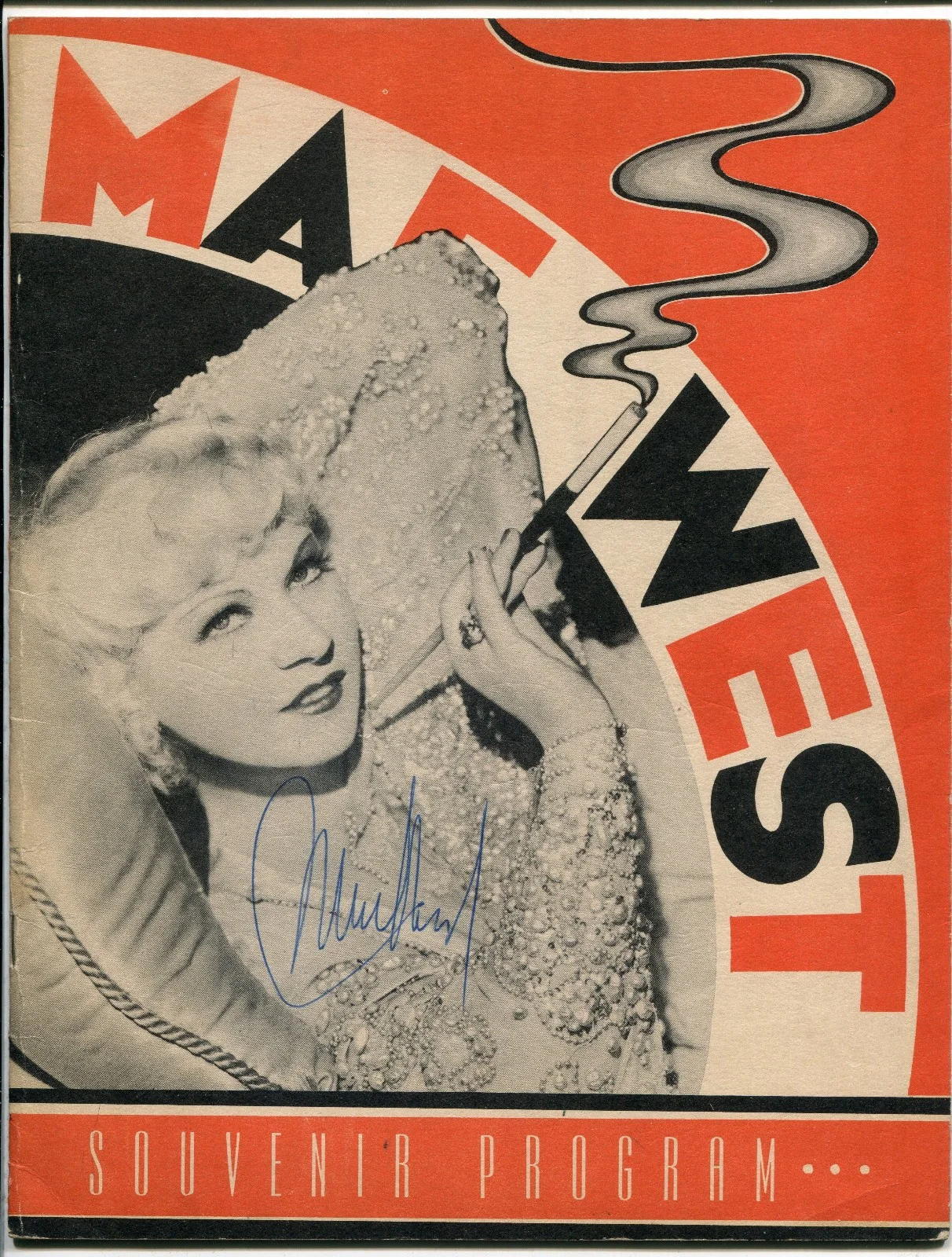 Mae West — Mae West Souvenir Program, Signed with JSA
