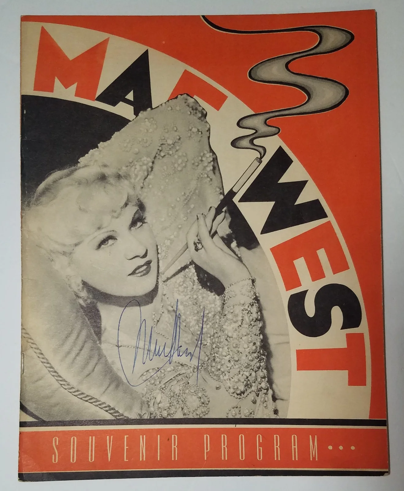 Mae West — Mae West Souvenir Program, Signed with JSA, image 3