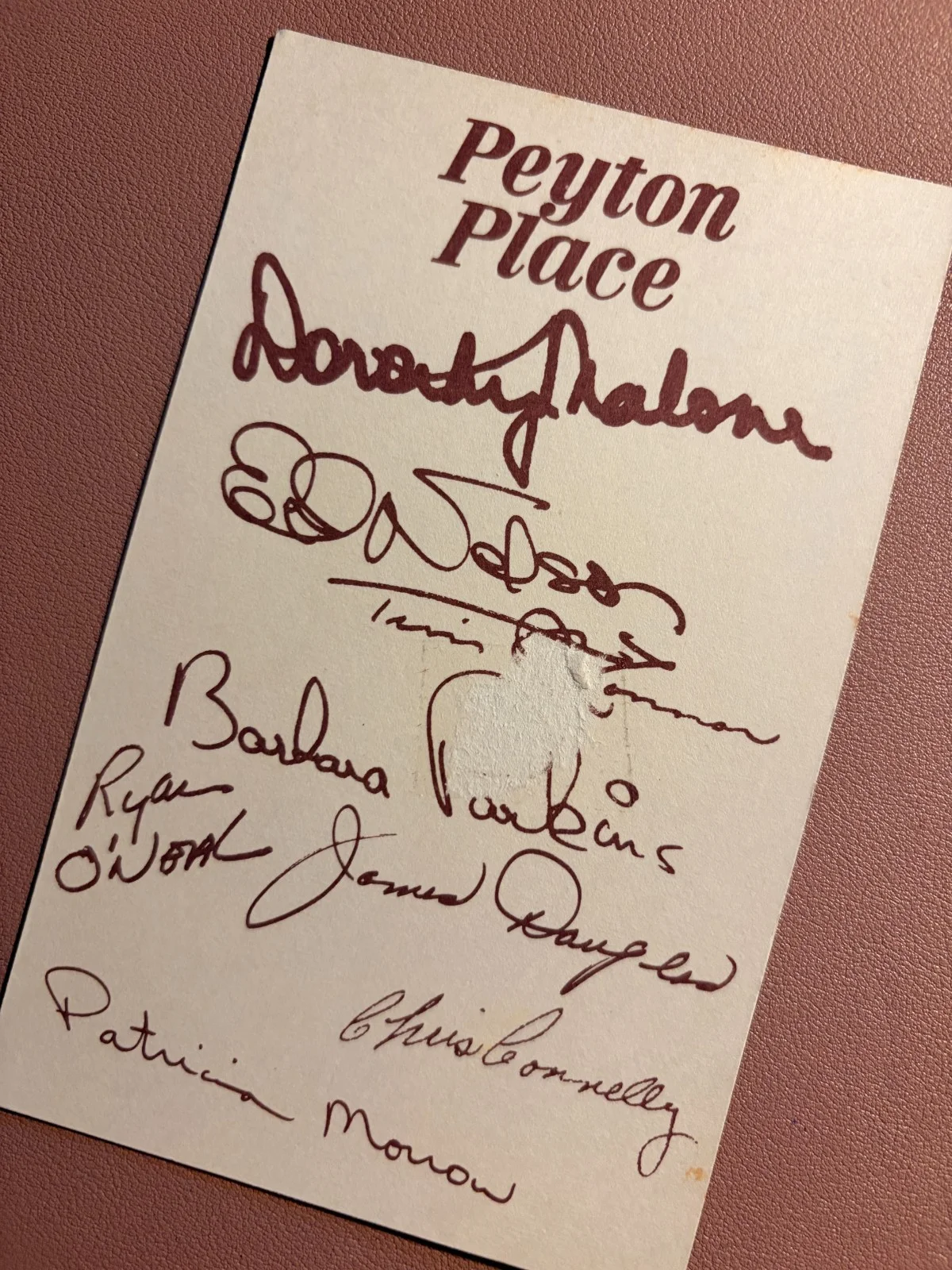 Ryan O'Neal — Ryan O'Neal Signed•Autographed "1999" 3.5"x5.5 " Card "Peyton Place" w/COA, изображение 2
