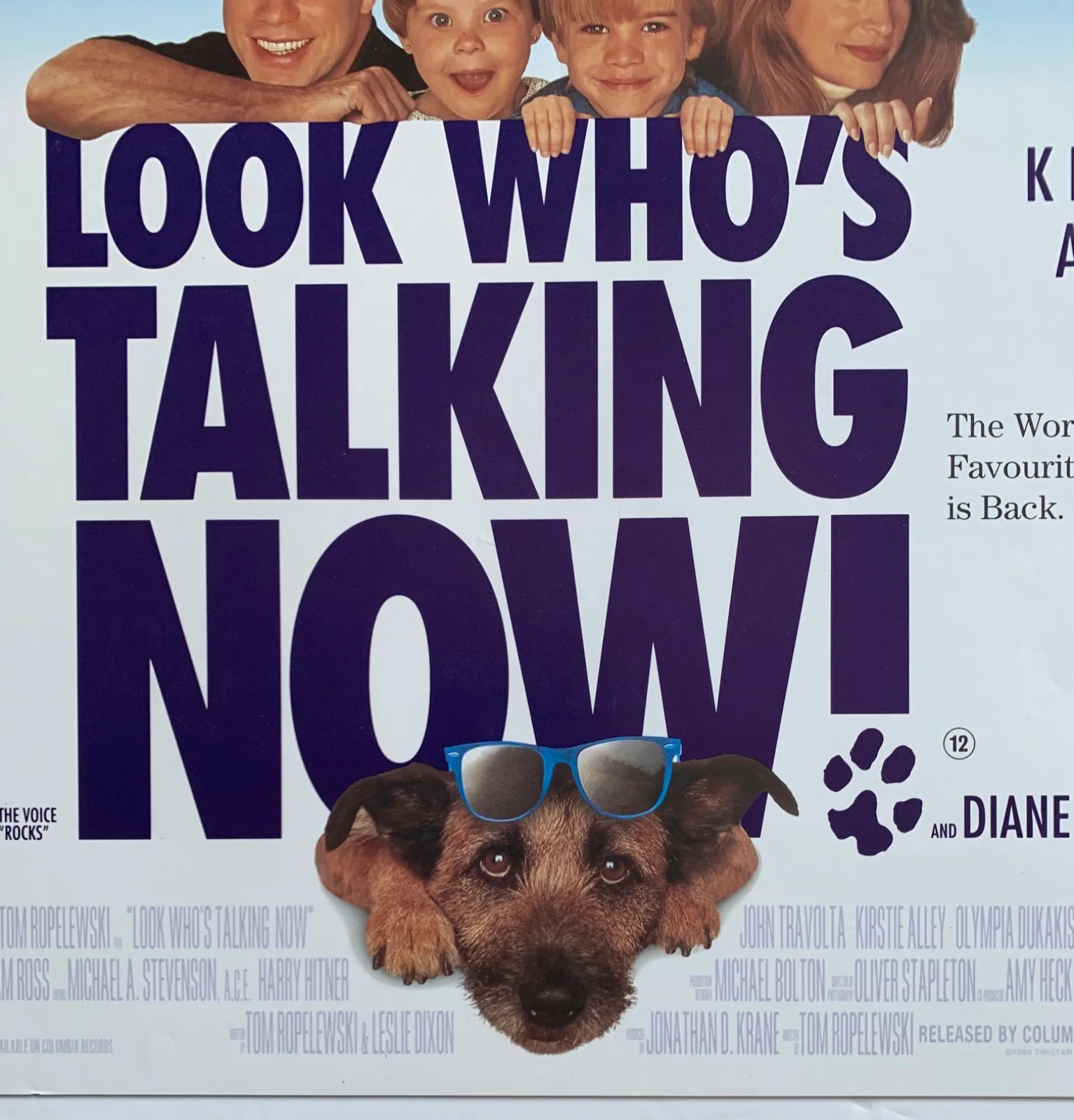 LOOK WHOS TALKING NOW / VINTAGE VIDEO FILM POSTER 1990’S BRITISH JOHN TRAVOLTA, изображение 5