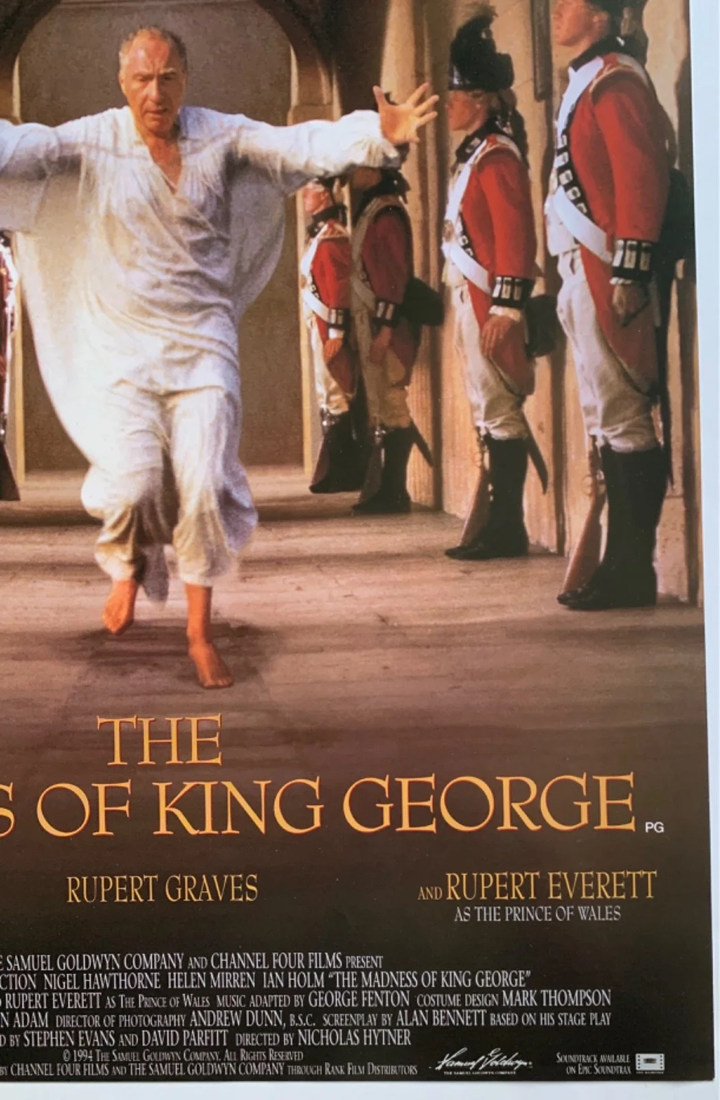 MADNESS OF KING GEORGE / VINTAGE VIDEO FILM POSTER 1990’S BRITISH HELEN MIRREN, изображение 4