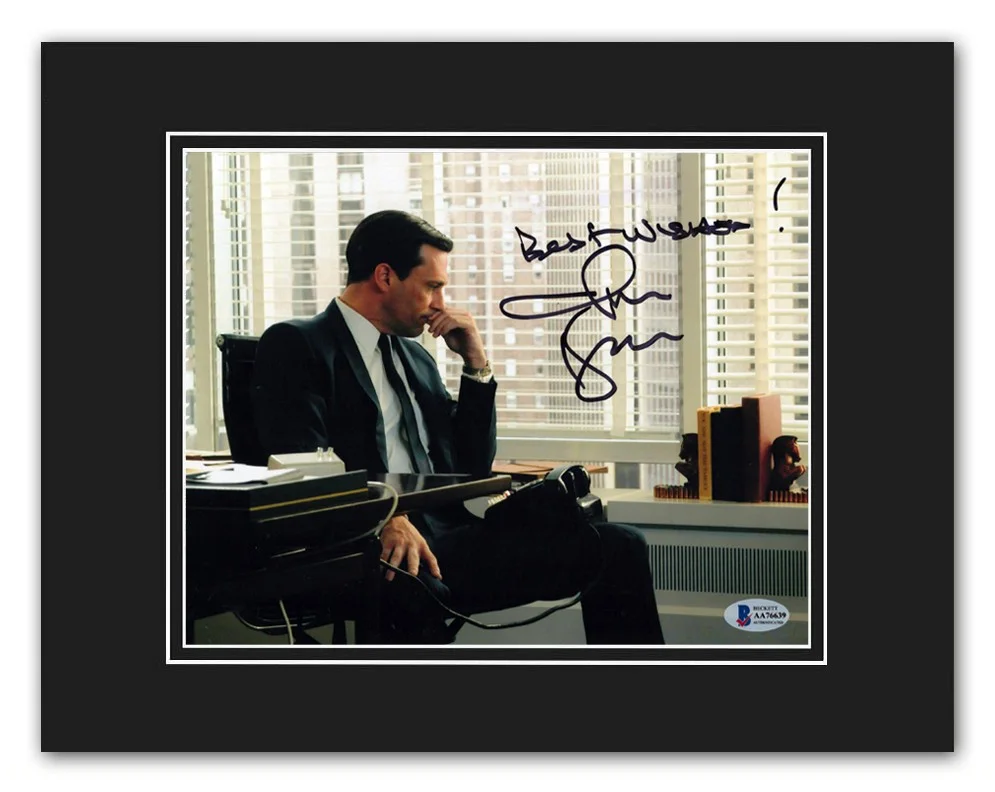 JON HAMM — JON HAMM Mad Men Signed/Autographed 11x14 Mat Display - Beckett Certified