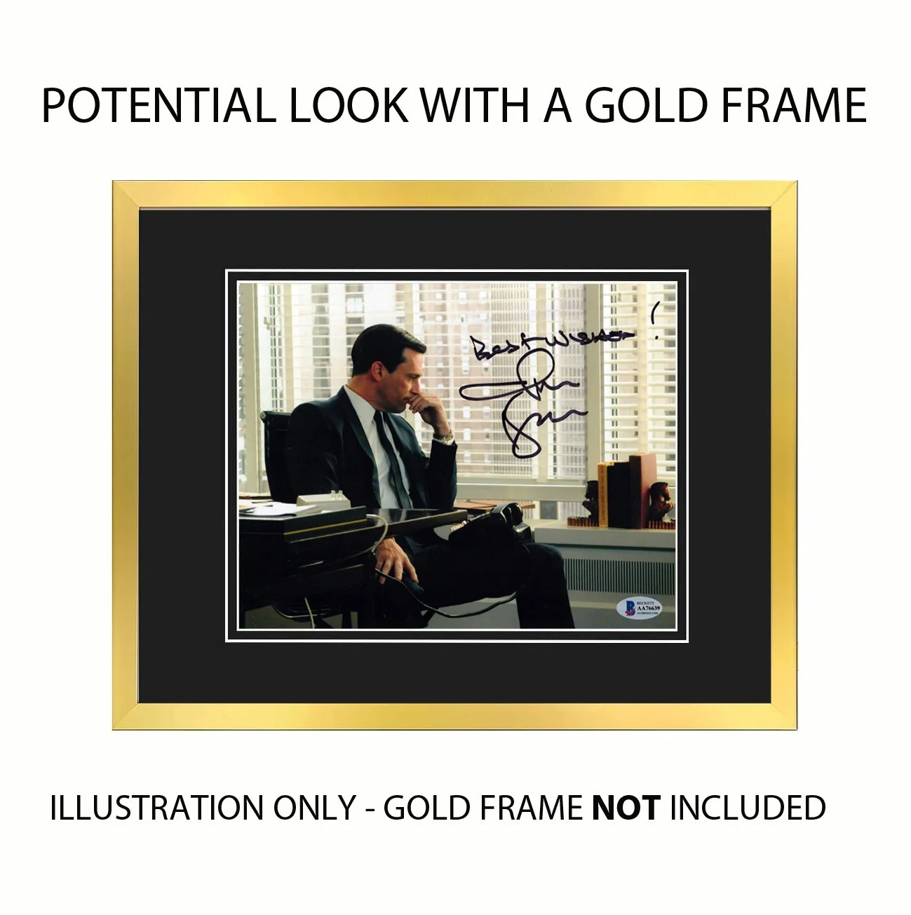 JON HAMM — JON HAMM Mad Men Signed/Autographed 11x14 Mat Display - Beckett Certified, image 2