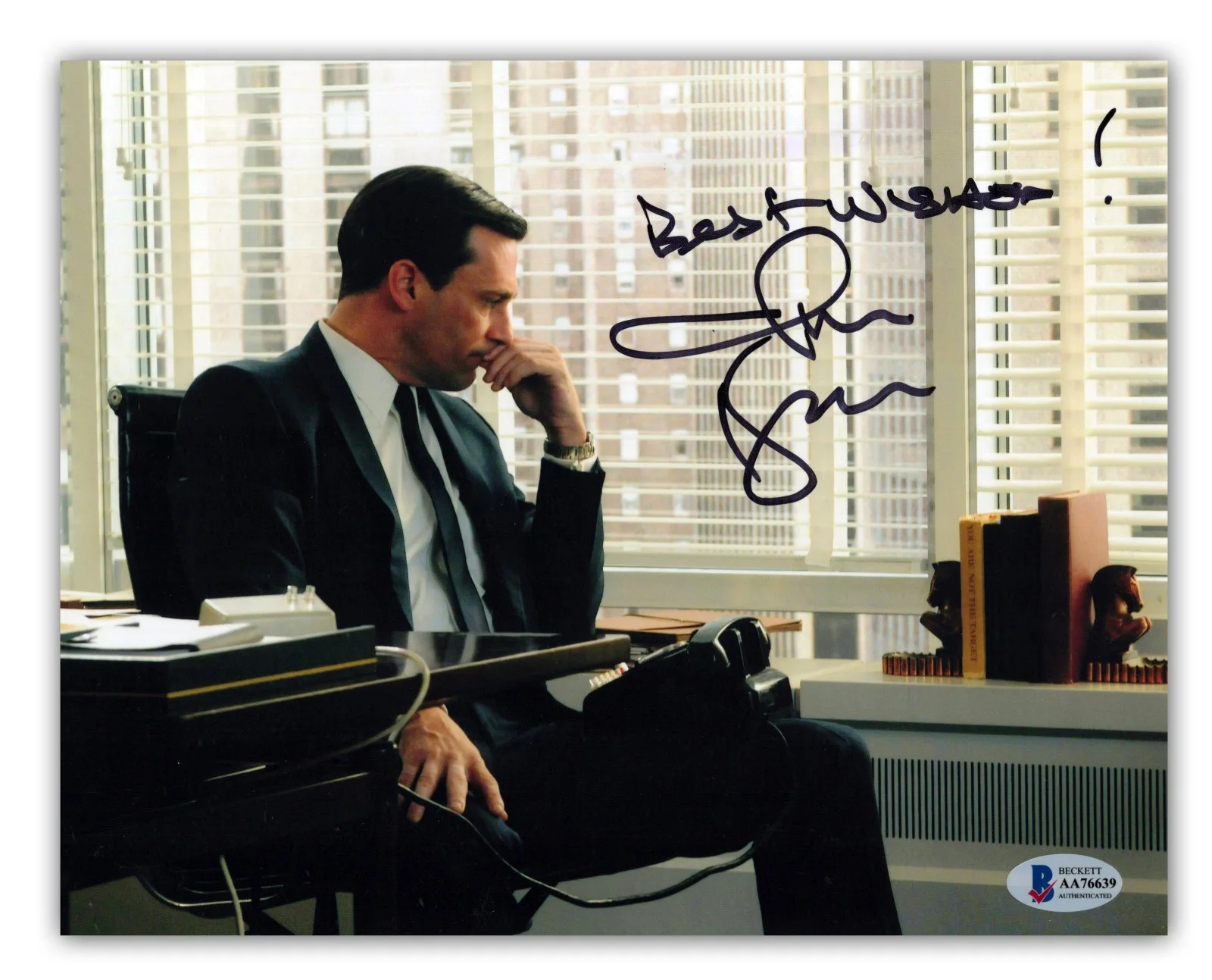JON HAMM — JON HAMM Mad Men Signed/Autographed 11x14 Mat Display - Beckett Certified, image 3