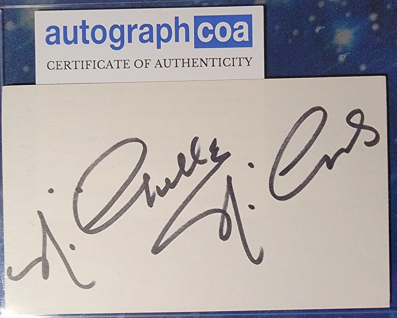 Nichelle Nichols — Nichelle Nichols Authentic Signed Index Card W/ ACOA Star Trek Uhura