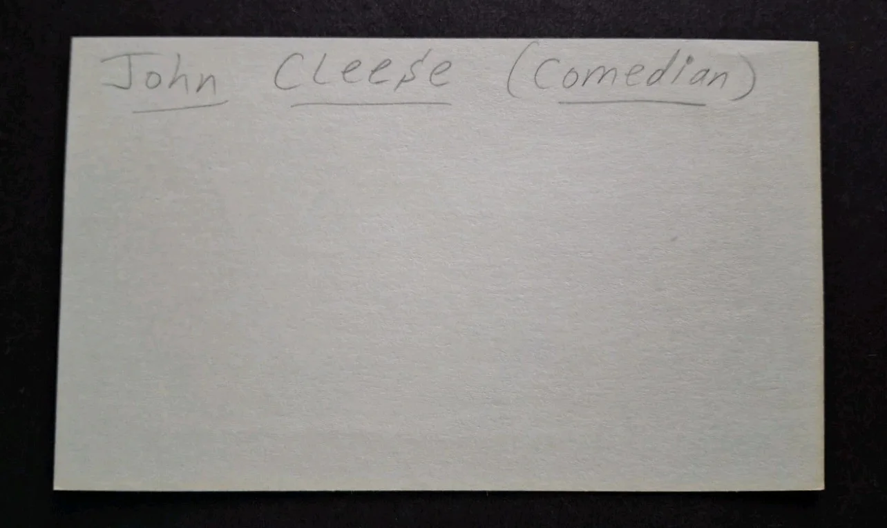 John Cleese — JOHN CLEESE - MONTY PYTHON - SIGNED 3x5 Index Card W/PROOF, изображение 5