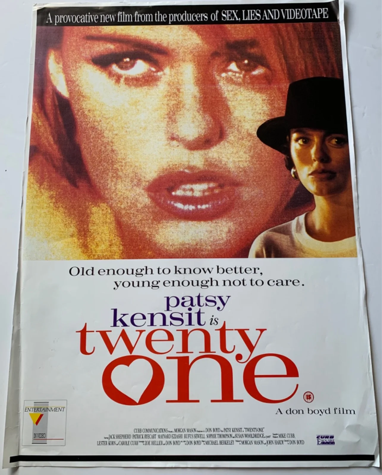 TWENTY ONE / VINTAGE VIDEO FILM POSTER 1990’S BRITISH PATSY KENSIT, image 2
