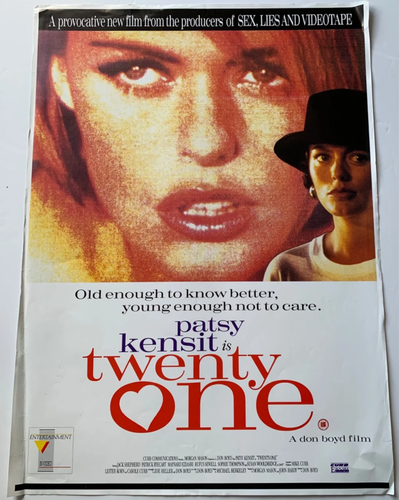 TWENTY ONE / VINTAGE VIDEO FILM POSTER 1990’S BRITISH PATSY KENSIT, image 4