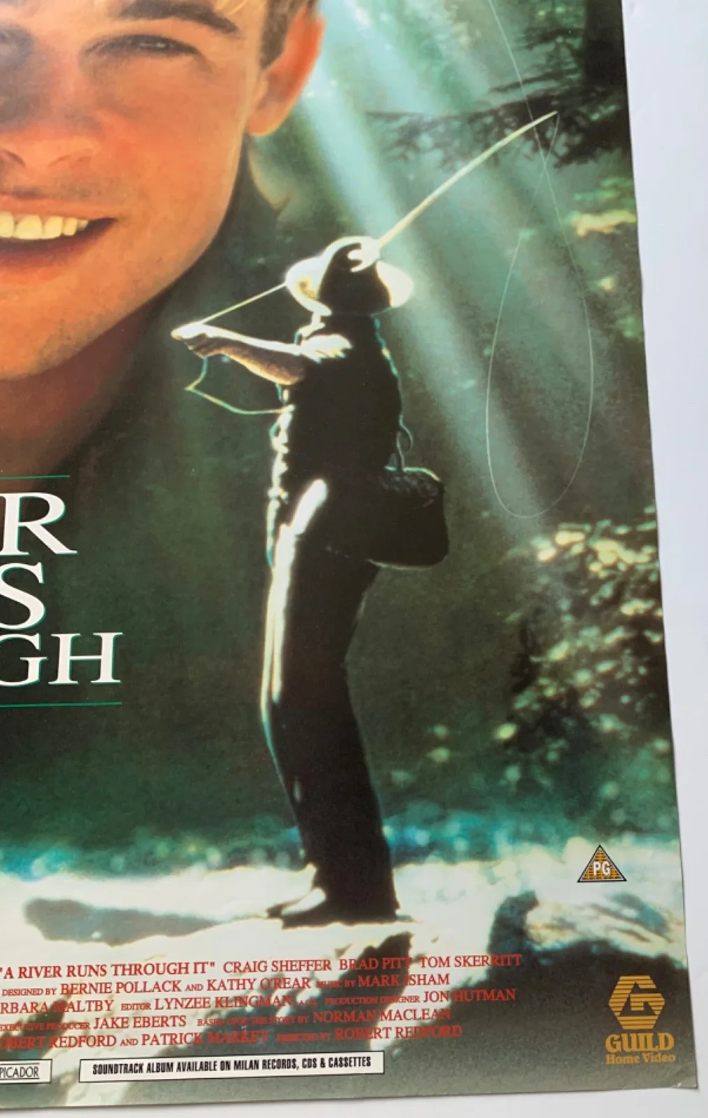 A RIVER RUNS THROUGH IT / VINTAGE VIDEO FILM POSTER 1990’S BRITISH BRAD PITT, изображение 4