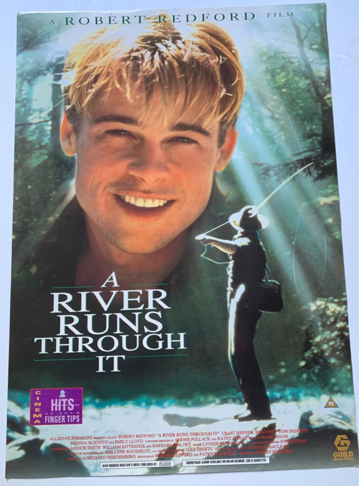 A RIVER RUNS THROUGH IT / VINTAGE VIDEO FILM POSTER 1990’S BRITISH BRAD PITT, изображение 5