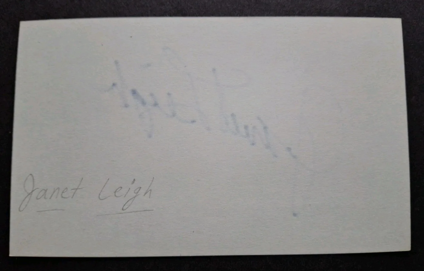 Janet Leigh — JANET LEIGH - SIGNED 3x5 Index Card - PSYCHO " MARION CRANE " ACTRESS /PROOF, image 5