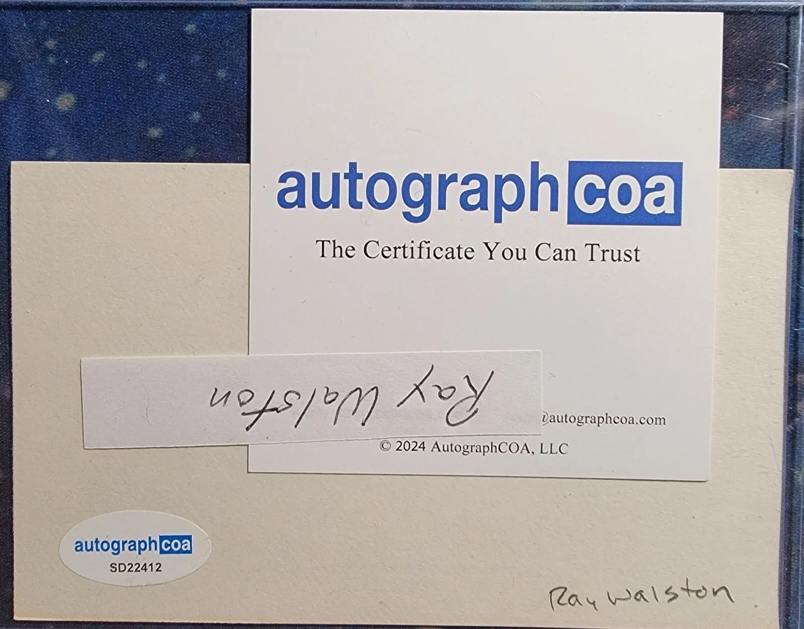 Ray Walston — Ray Walston Authentic Signed Index Card W/ ACOA Fast Times At Ridgemont High, image 2