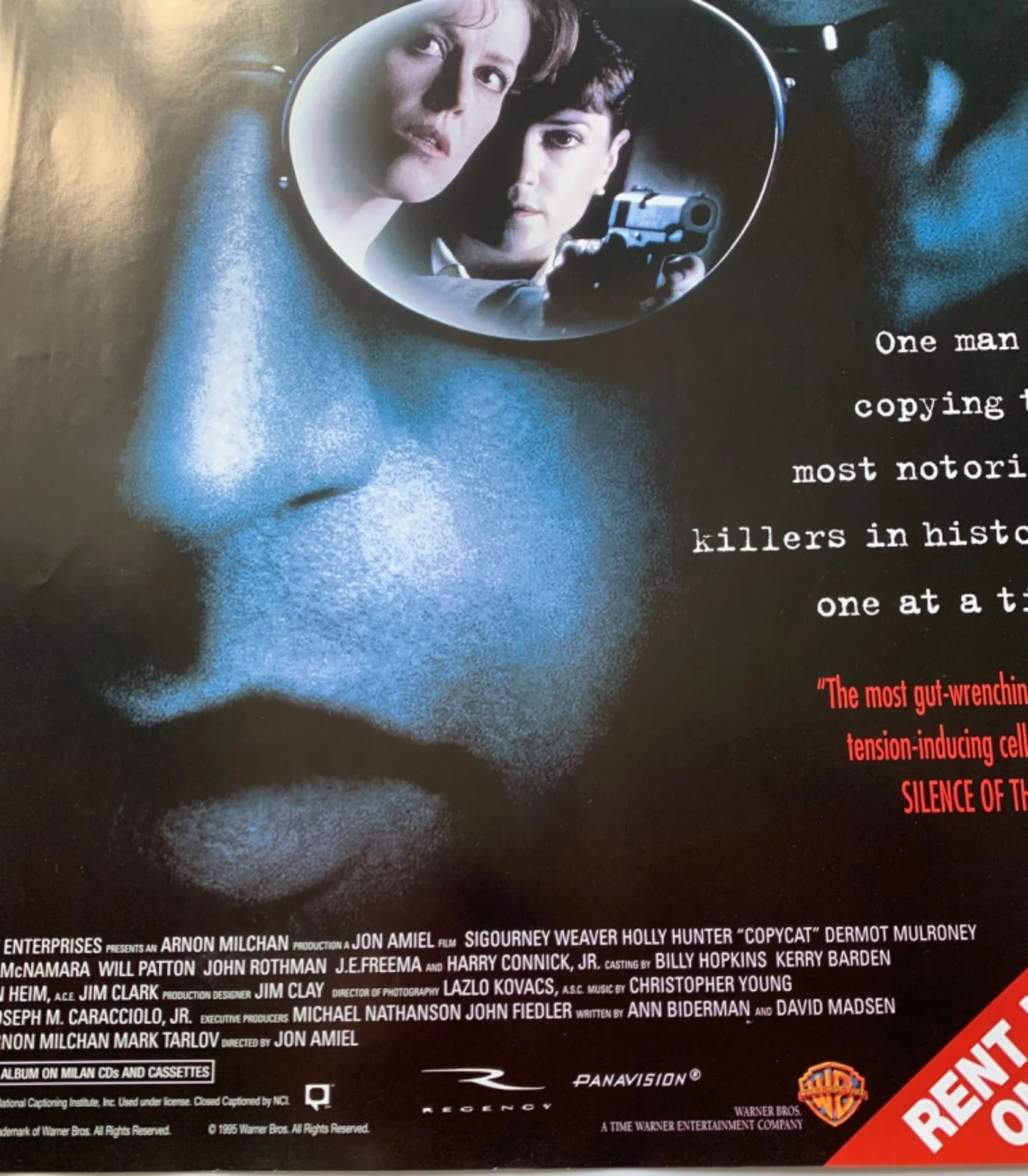 COPYCAT / VINTAGE VIDEO FILM POSTER 1990’S BRITISH SIGOURNEY WEAVER HOLLY HUNTER, изображение 5
