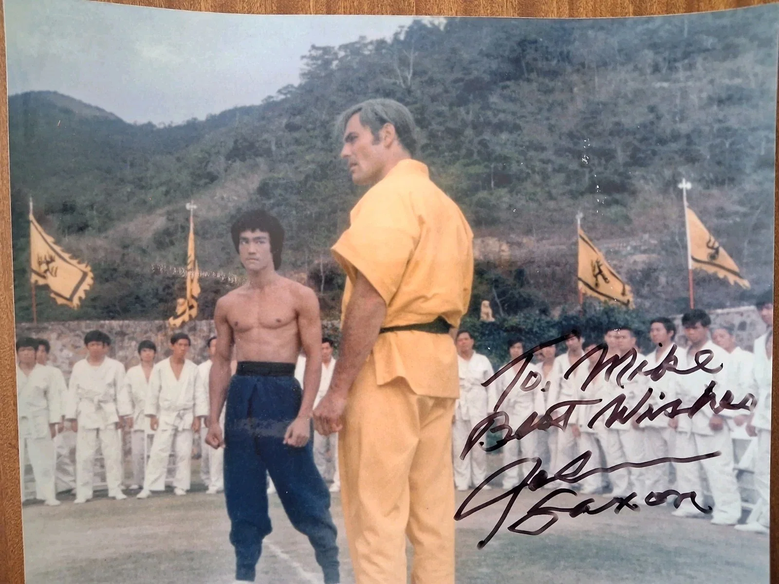 John Saxon — Autographed Photo Still of John Saxon Enter The Dragon 8x10, изображение 3